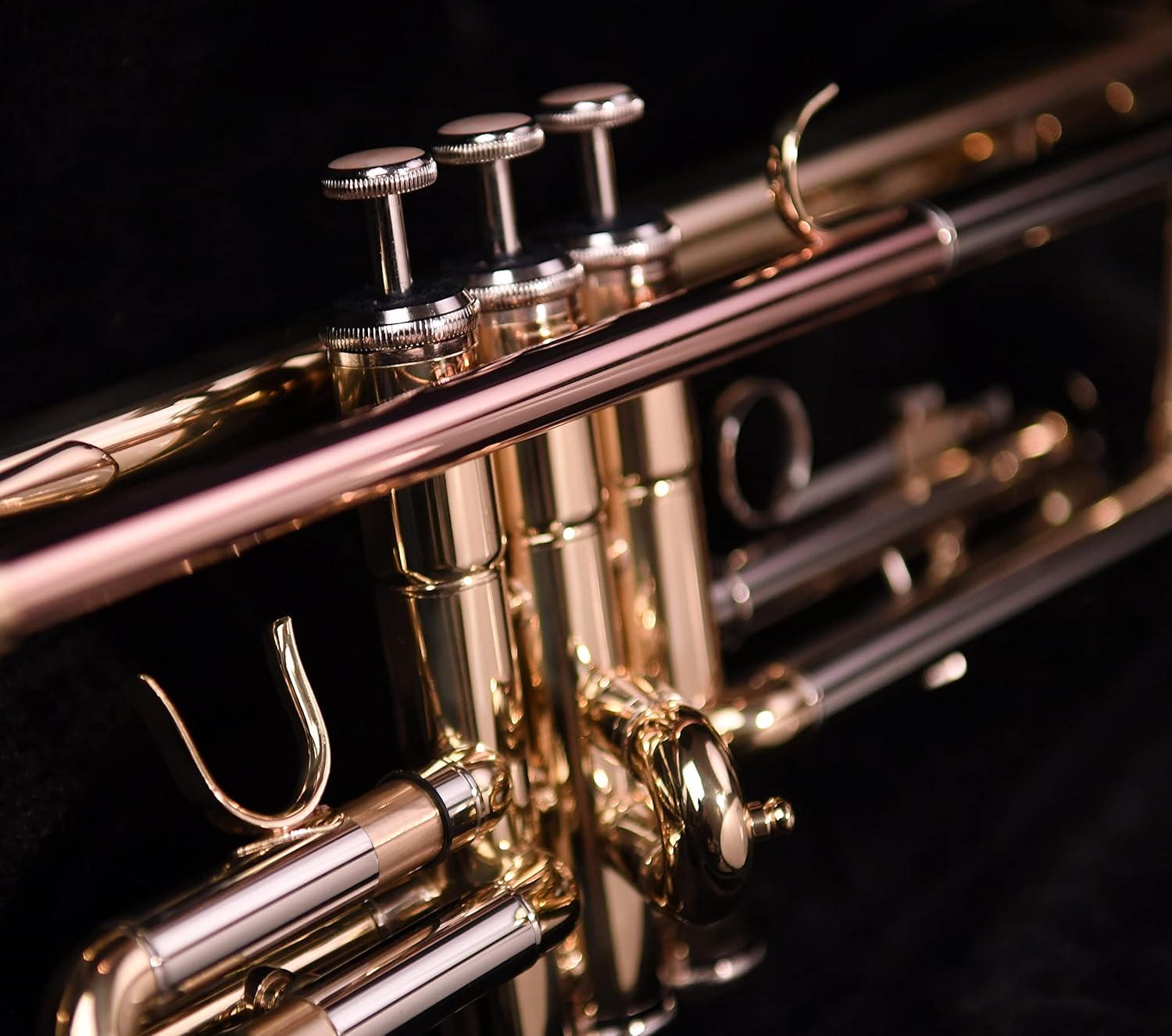 Trumpet Herche Superior Bb Trumpet M1 | Professional Instruments for all levels | MONEL VALVES | Rosebrass/Nickel-Silver/Gold | Solid Feel and Sound