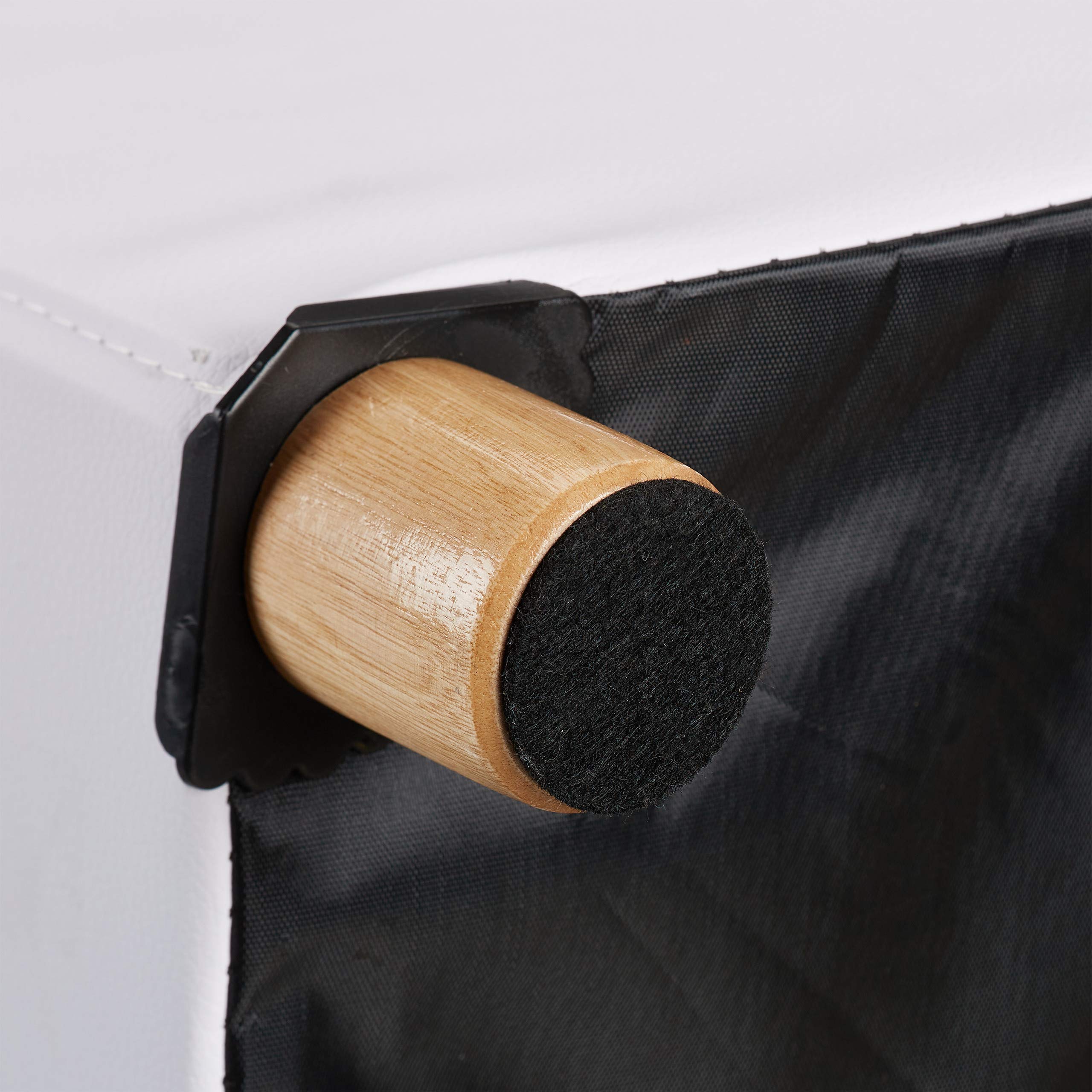 relaxdays cassapanca Panca con Contenitore, in finta pelle, Imbottita, Corridoio, Camera da Letto, HxLxP: 35 x 76 x 37 cm, Bianca, legno, gommapiuma, 1 pz