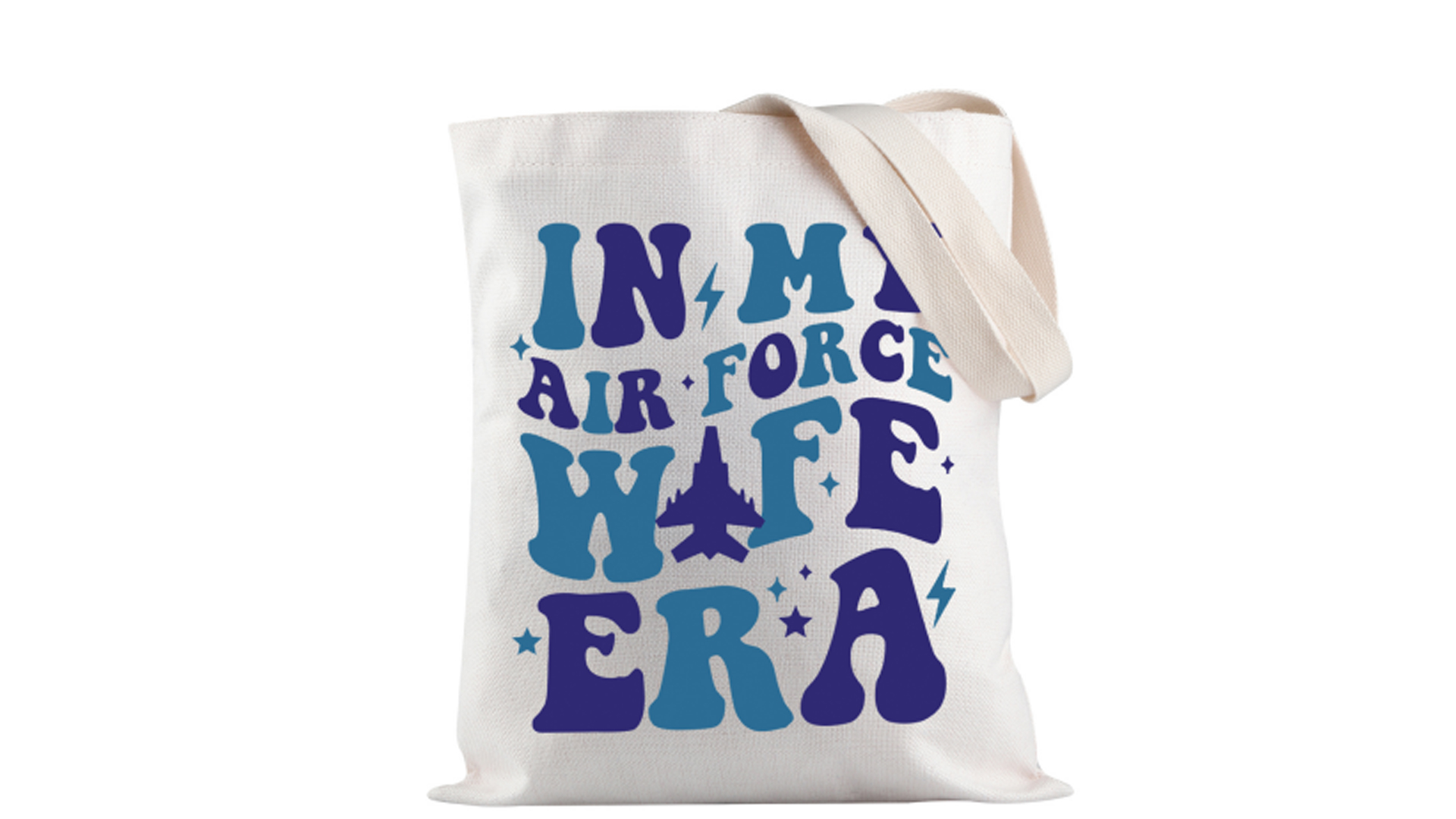 Bolso tote orgullosa esposa de la Fuerza Aérea, regalo para esposa militar o del ejército miniatura 7