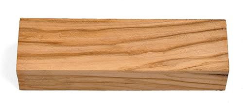 Texas Knifemakers Supply Bloque de mango de cuchillo de madera de olivo (cada pieza es única) 5" x 1-12" x 1"