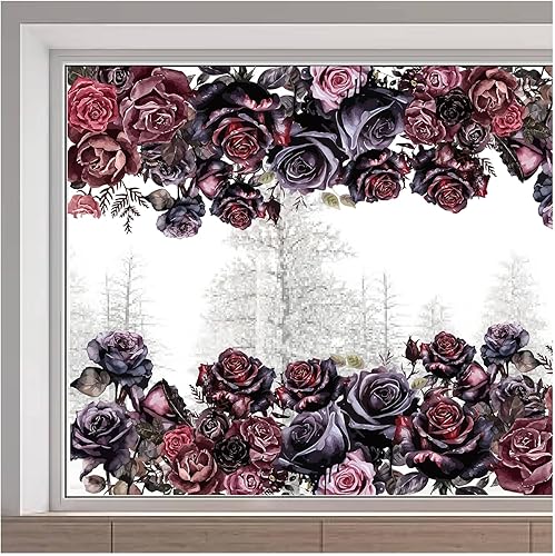 Miniatura 22 de GORGECRAFT Pegatinas grandes de hojas verdes para ventana, hojas tropicales, hojas de plantas, autoadhesivas, palmera, monstera, helecho, hoja