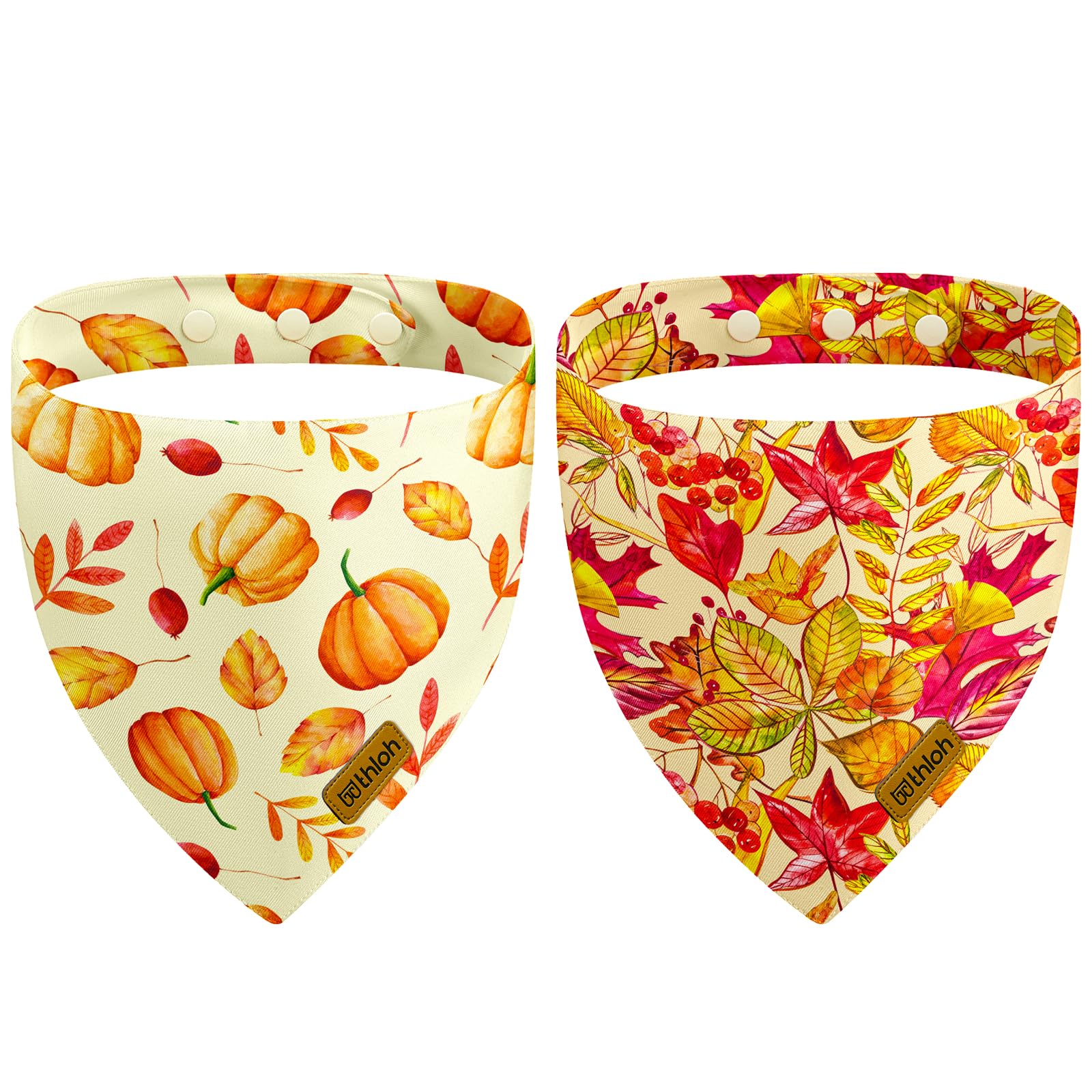 Bandana pour chien qui ne se détache pas grâce au bouton-pression d'automne