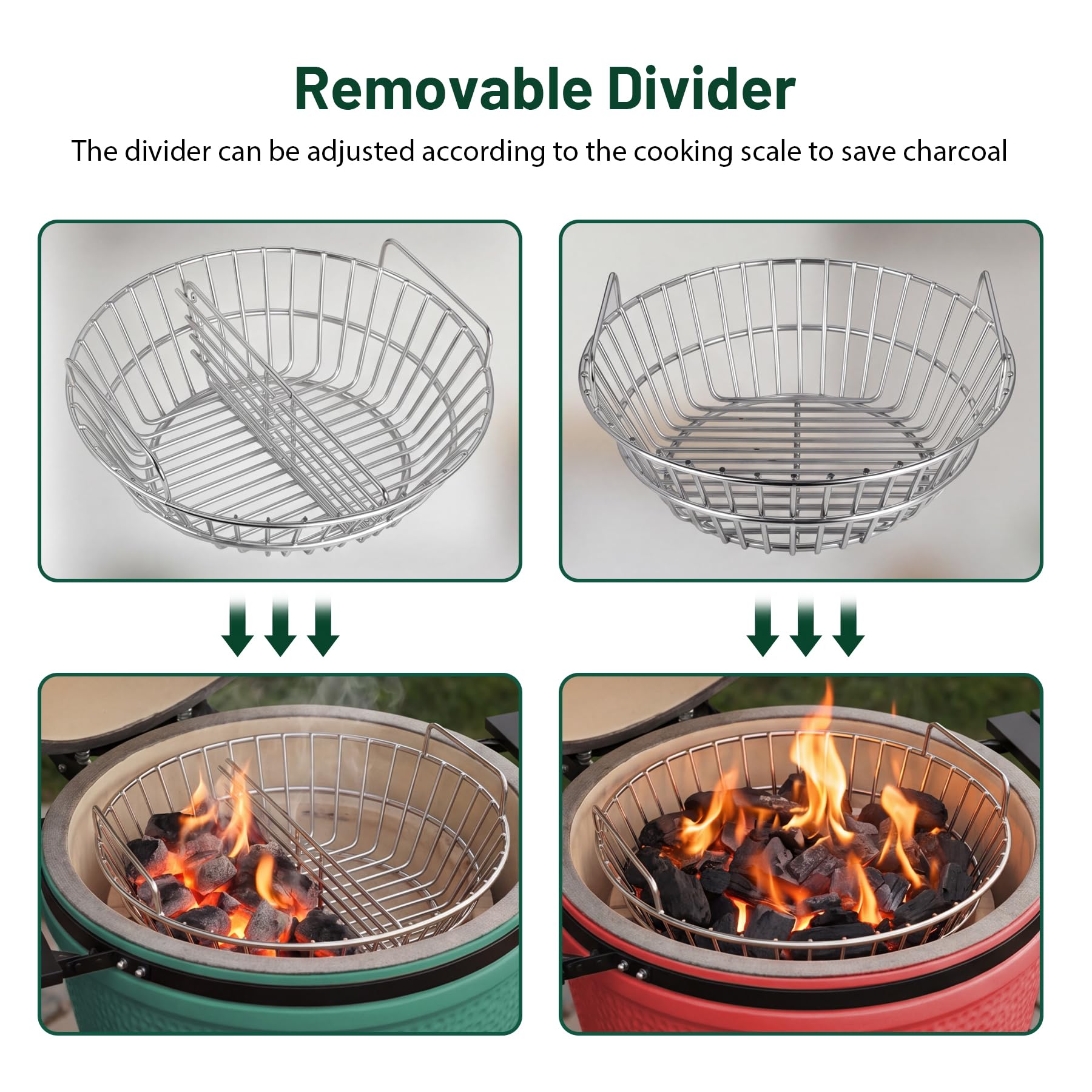 Big Green Egg Charcoal Basket - Stainless Steel -5