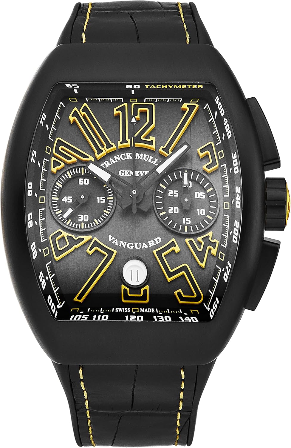 Franck Muller Men’s ‘Vanguard’ Chronograph Black Dial Black