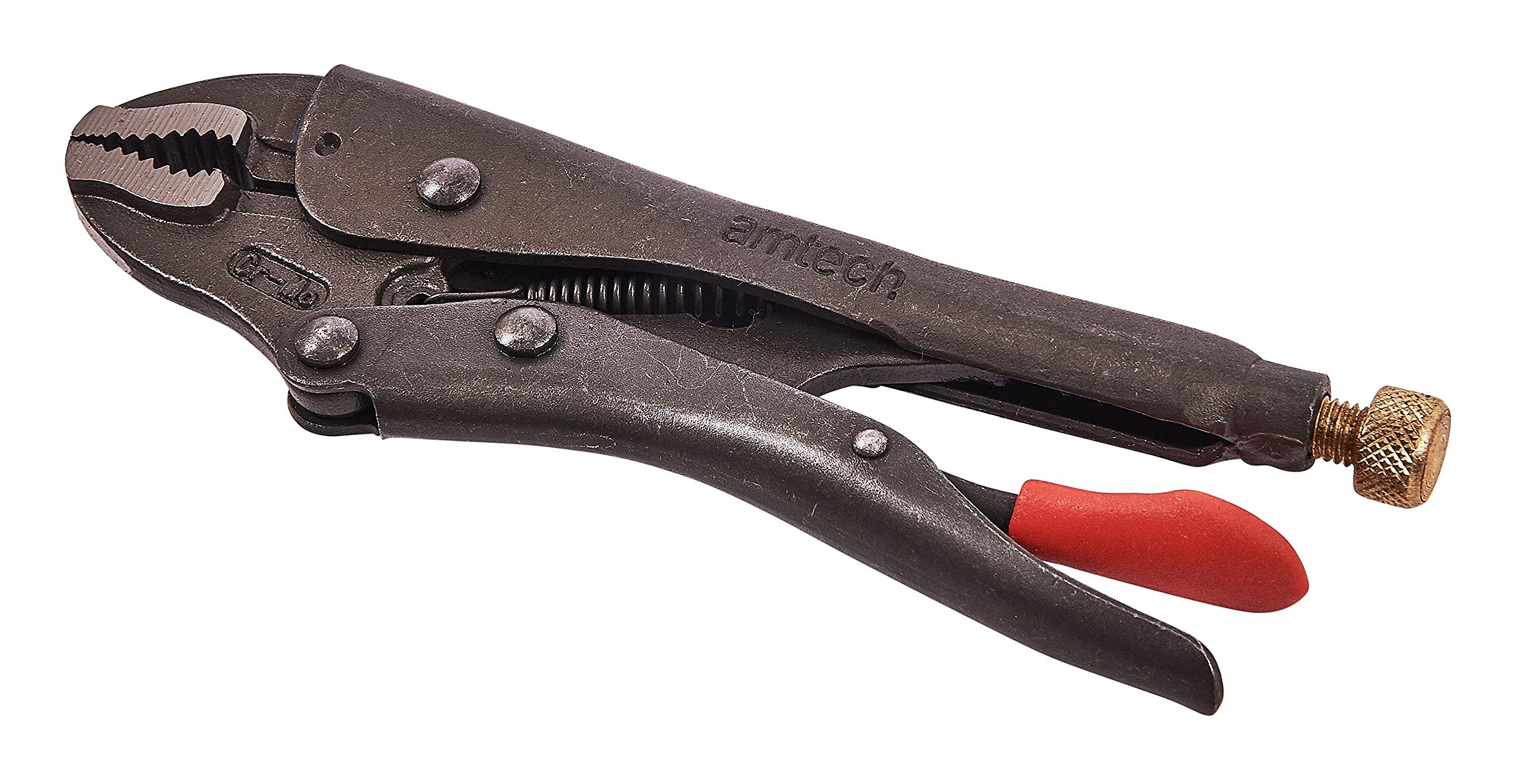 7" Cr-Mo Curved Jaw Locking Pliers - Locking Pliers Curved Jaw 7 Grip Inch Vice Mole Heavy Duty Wire Cutter Pro Steel Amtech Crmo 5032759041121