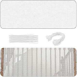 Child Safety Net,Balcony Netting Stairs Protective,Railing Gate Stairway Fence Mesh Protection,Stair for Kids Baby,Pets,Thicken Durable Outdoor Banister Guard,Install and use with More Ropes Ties,200×