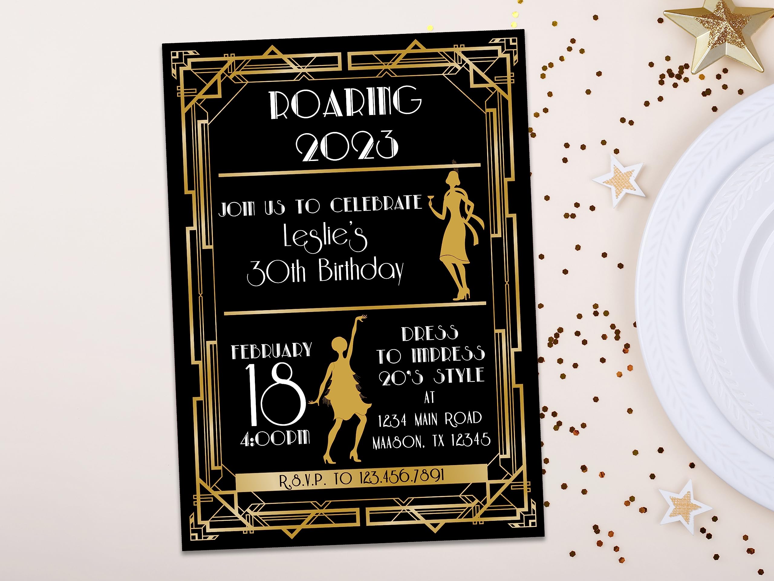 Amazon.com: Roaring 20s Birthday Invitations