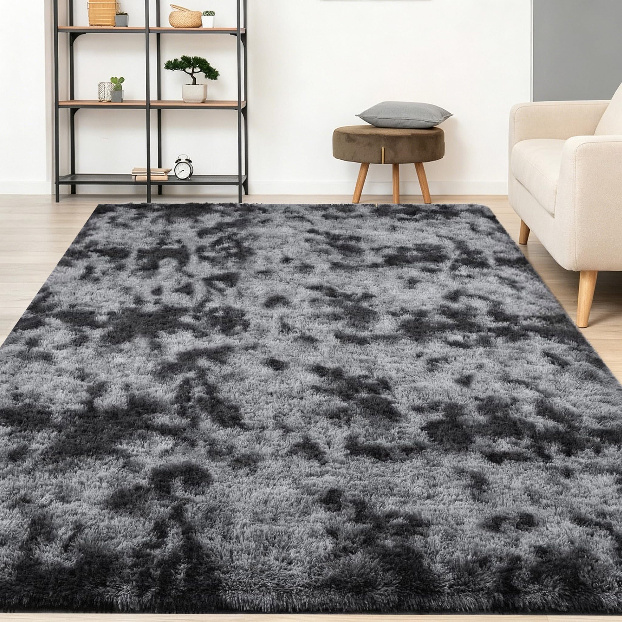 Carpesite Washable Fluffy Shaggy Rug for Living Room & Bedroom – Extra Large Anti Slip Carpet, Soft Thick Pile Non Shedding Floor Mat for Dorm, Apartment & Cozy Home