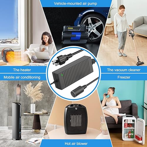 Miniatura 6 de Shentian Fuente de alimentación Encendedor de cigarrillos Enchufe Adaptador de CA a CC 100V-240V a 24V 5A Cargador de Alimentación de Coche