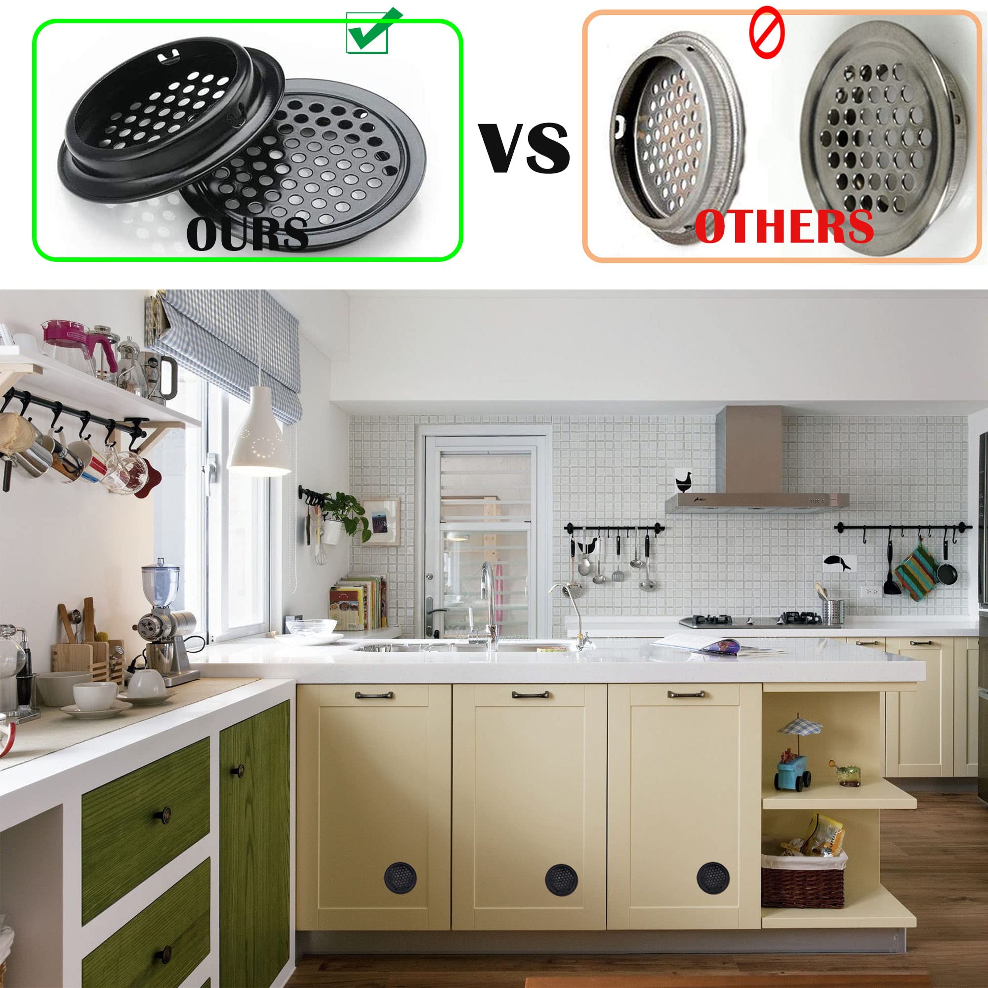 Griglie Ventilazione Acciaio 53mm - 12 Pezzi Per Armadi E Cucina - Foto 3