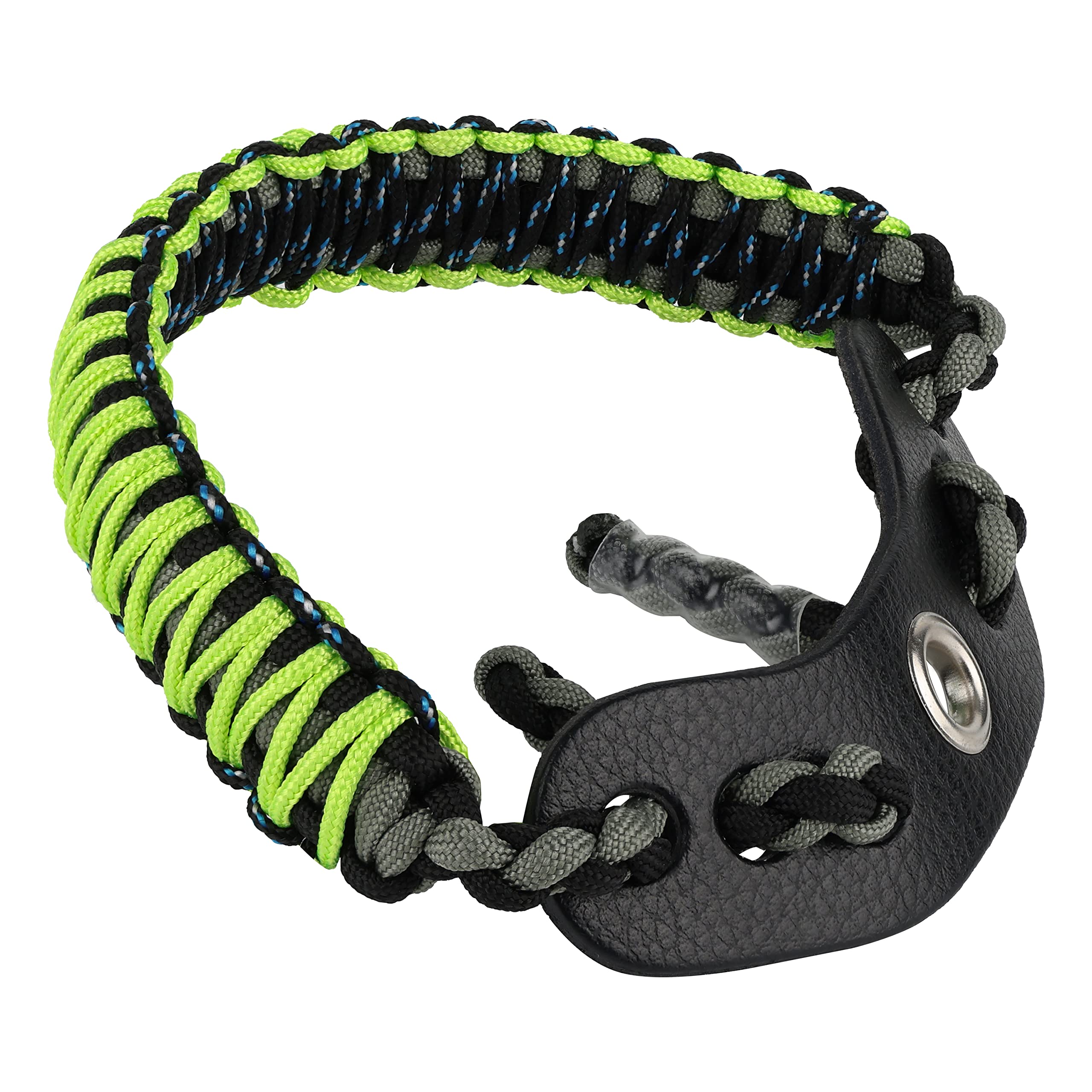 SUNYA Archery Bow Wrist Sling, 550 Paracord Strap Comfortable on Hand.100% Full Grain Leather Yoke, Multiple Camo Colors.Fit Compound Bow Stabilizer & Recurve.