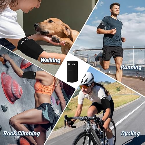 Miniatura 7 de Grevosea Soporte para teléfono para correr, banda para teléfono para correr de 10.6 a 11.4 pulgadas, circunferencia de brazo, soporte para teléfono