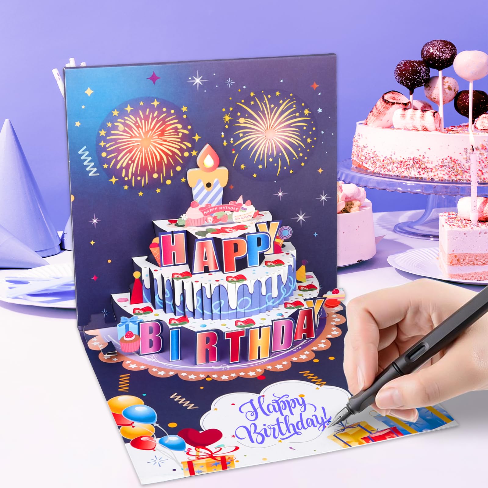 Free! Wonderful Birthday party! 遙 Amazon.com : LNCZLDH Birthday Pop Up Card with Music and