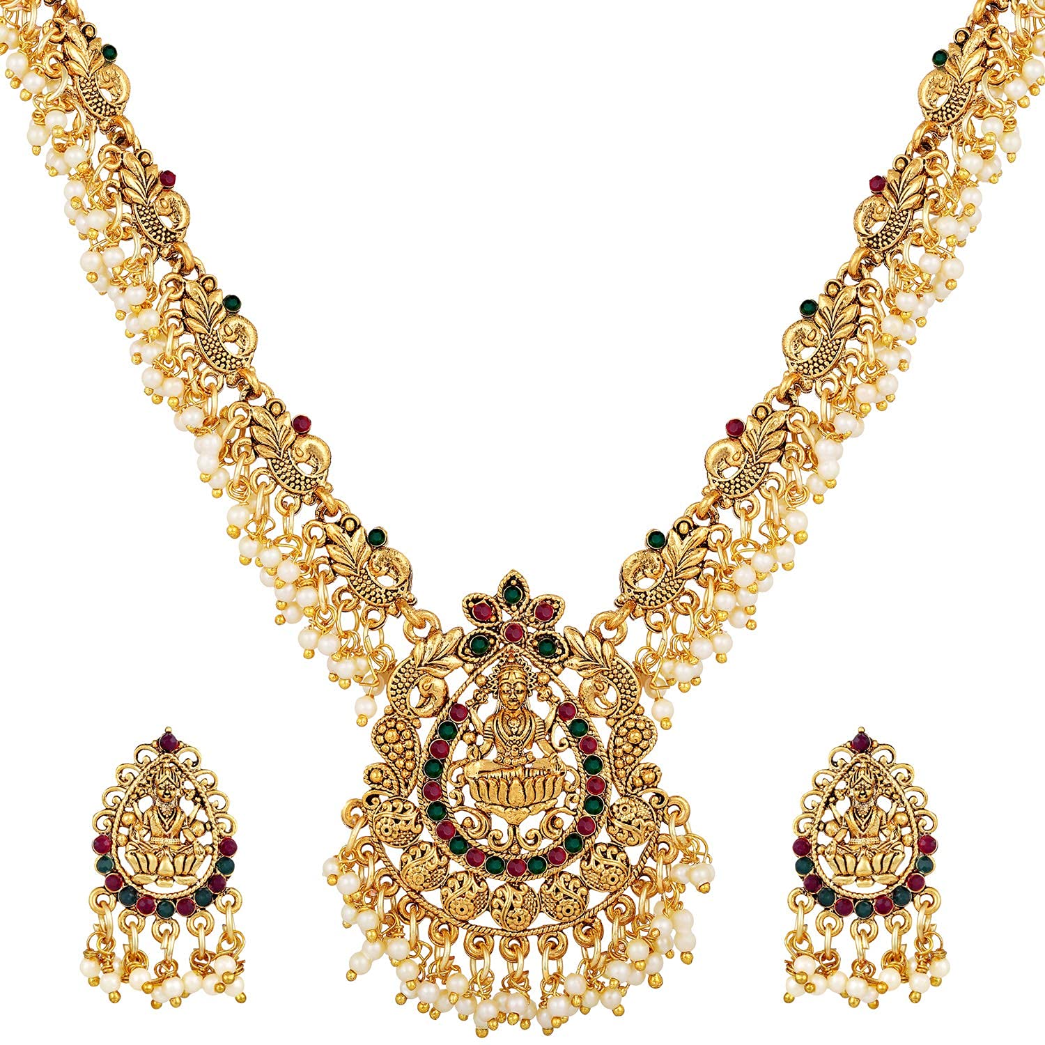 Shining Diva Fashion Latest Stylish Fancy Pearl Choker Traditional Jewellery Set for Women | Temple Necklace Set | Festive Wedding Party Necklace | 22k Gold Plated | Just Like Original Gold Jewellery Shining Diva Fashion Latest Stylish Fancy Pearl Choker Traditional Jewellery Set for Women | Temple Necklace Set | Festive Wedding Party Necklace | 22k Gold Plated | Just Like Original Gold Jewellery