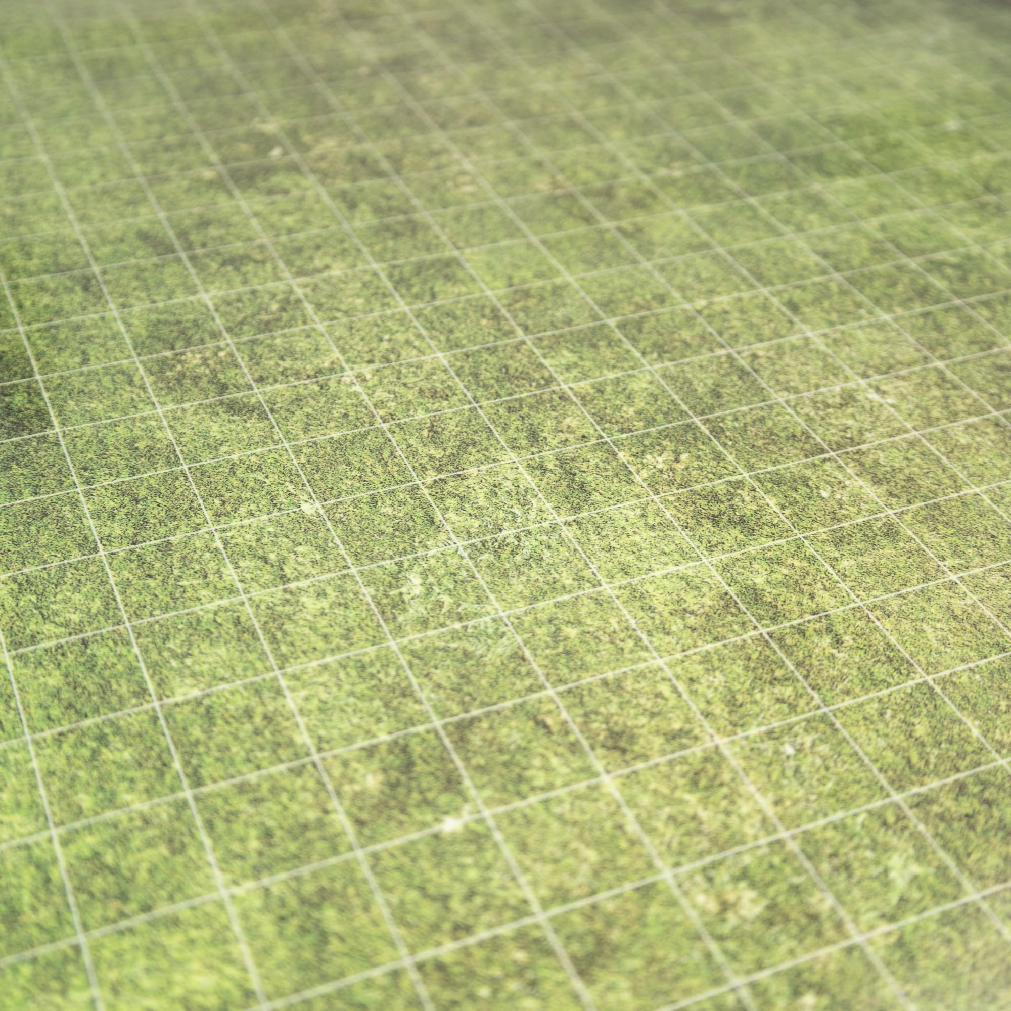PLAYMATS Trockenlöschmatte RPG 80x80cm mit Gitter - trocken abwischbare Kampfmatte für Rollenspiele, Dungeons and Dragons (D&D), Pathfinder - Gras (quadratisch), Grass