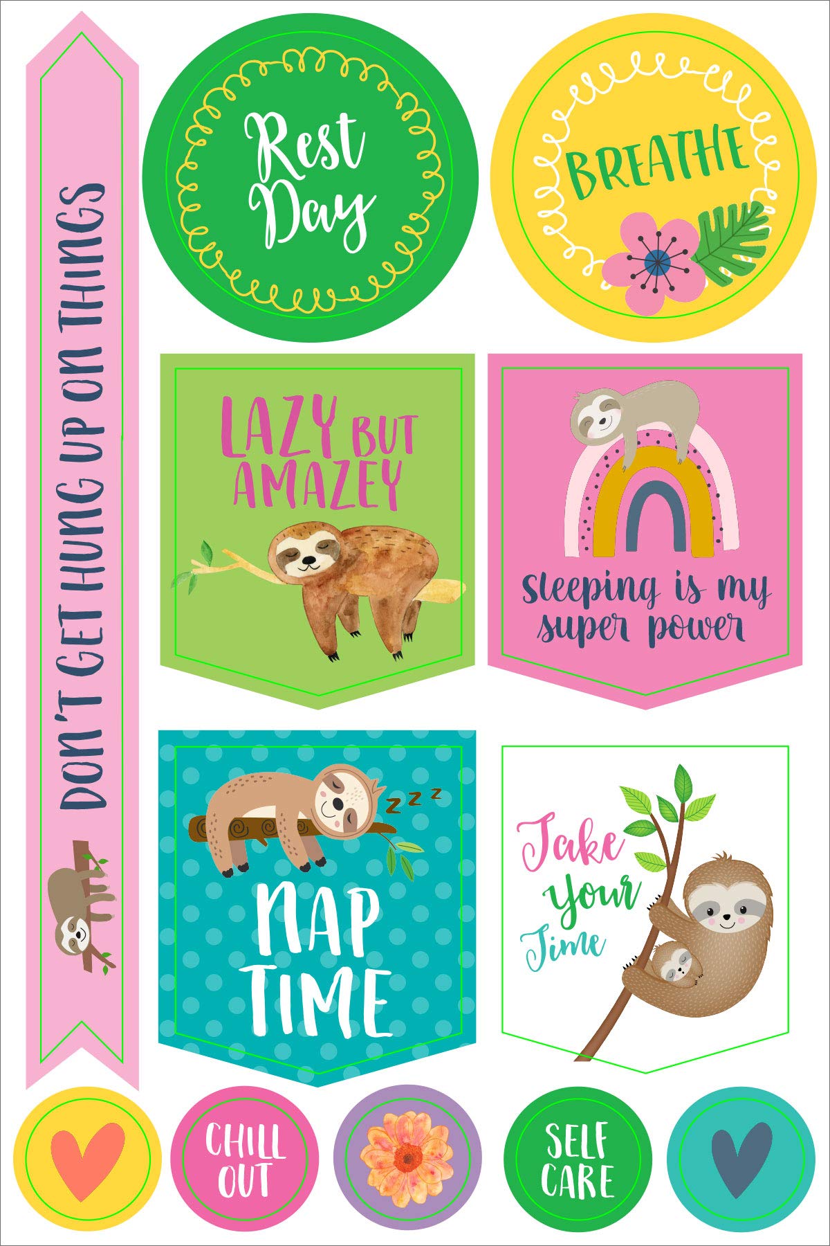 Essentials Sloth Planner Stickers (over 160 stickers!) (Essentials Planner Stickers) - Image 7