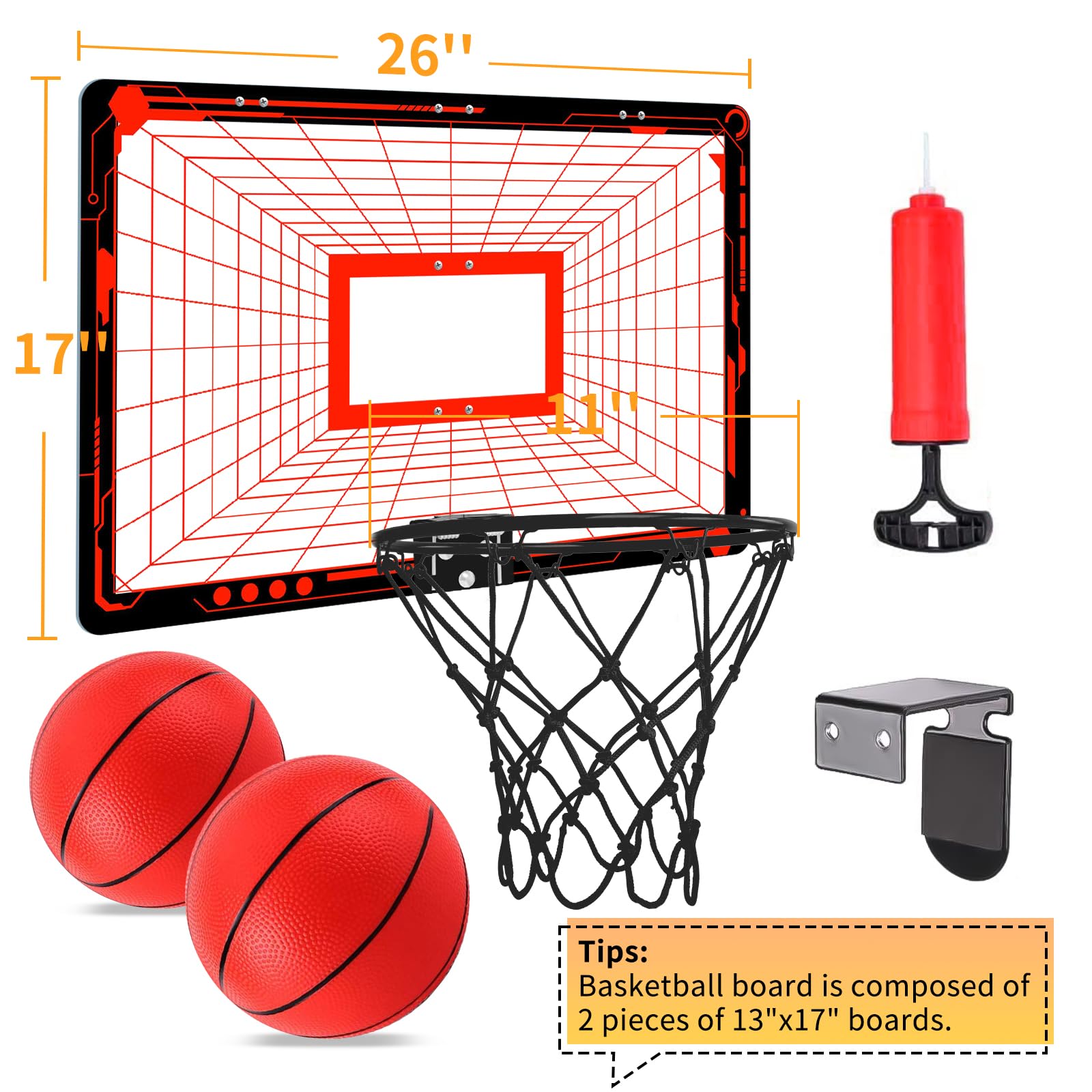 Großes Basketballkorb Indoor Set
