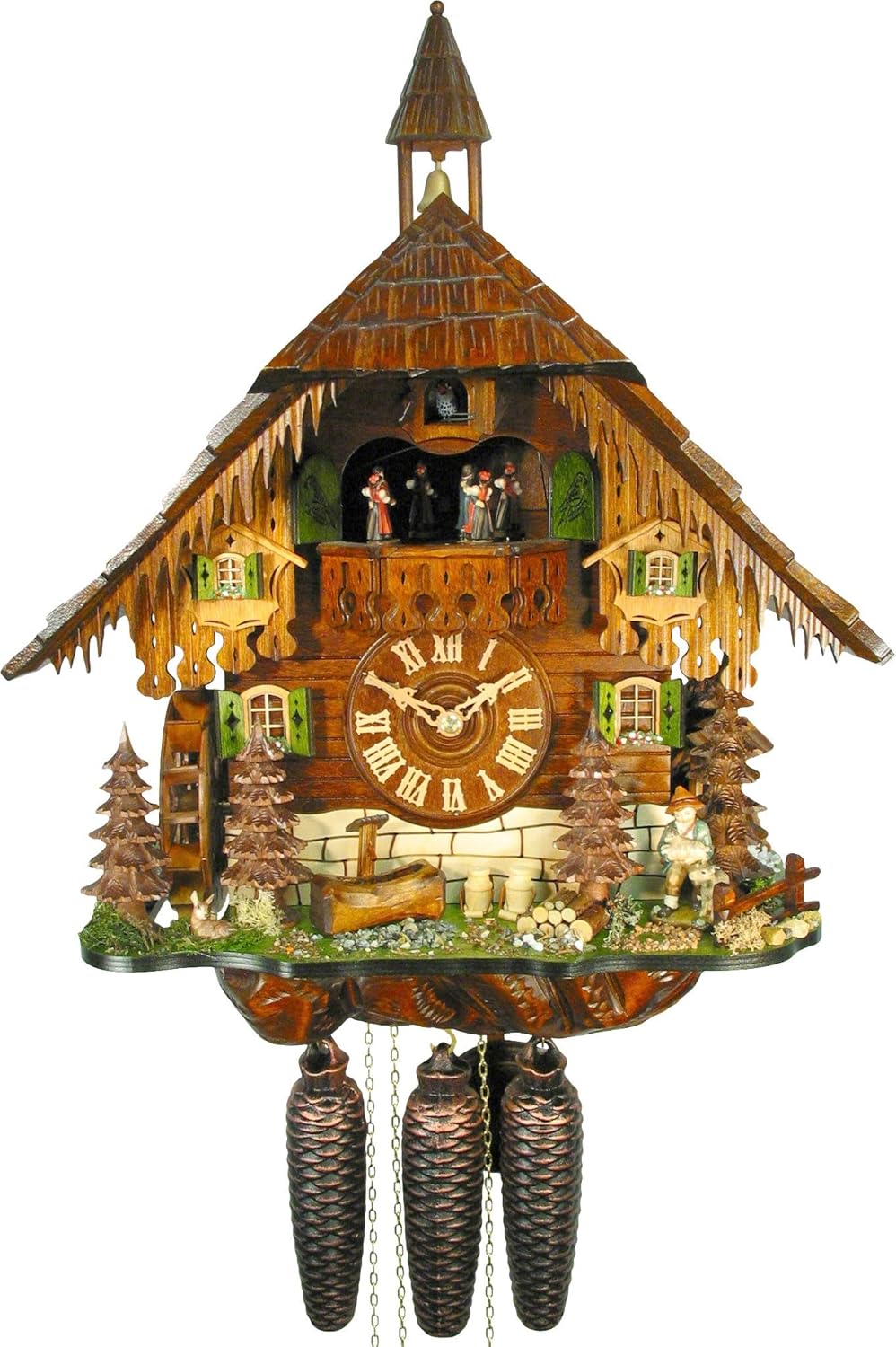 Cuckoo Clock Black Forest House, Mill Wheel
