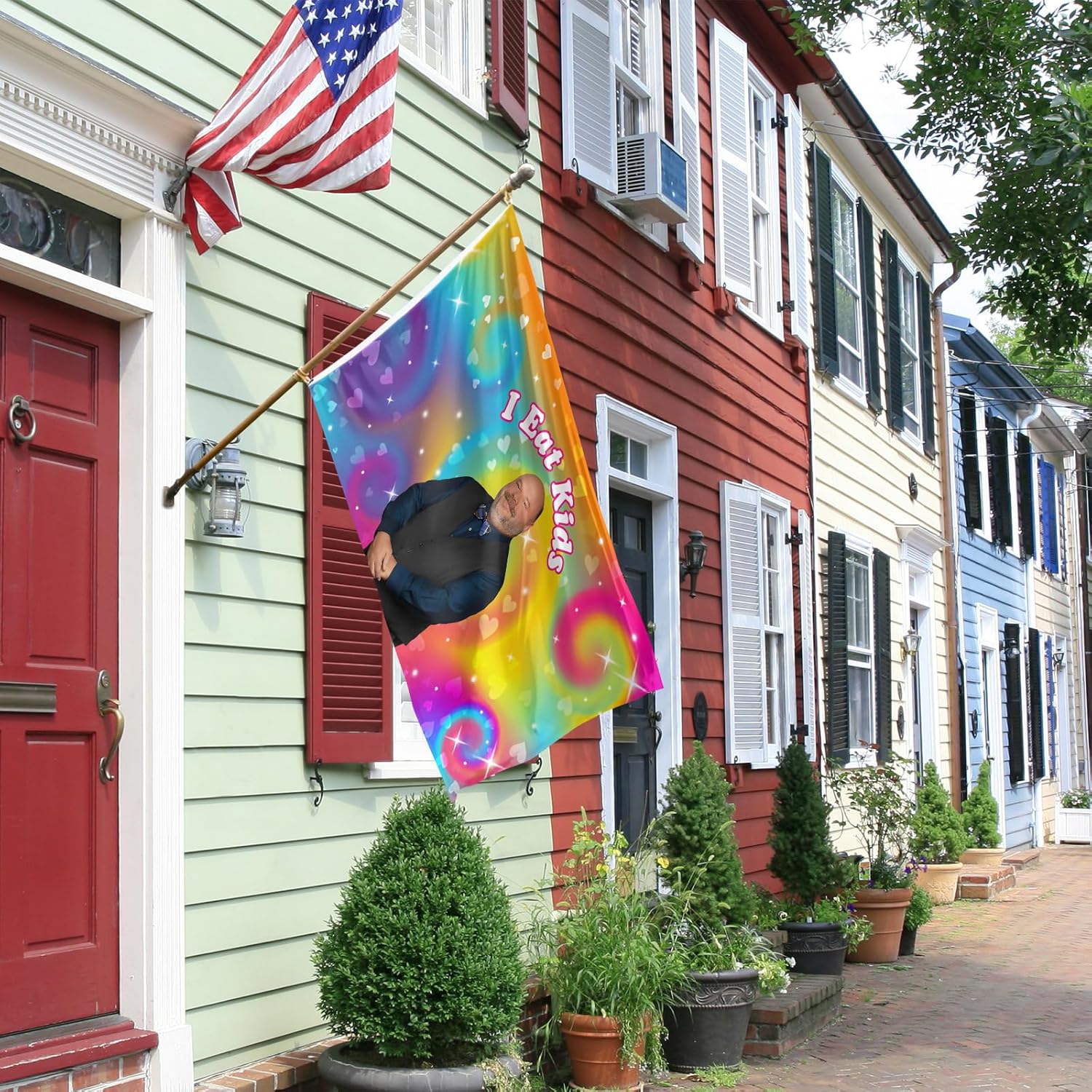 I Eat Kids Flag 3x5 Ft Funny Flag with 2 Brass Grommets for Indoor Outdoor Room College Dorm Bedroom Wall Decor - Image 3