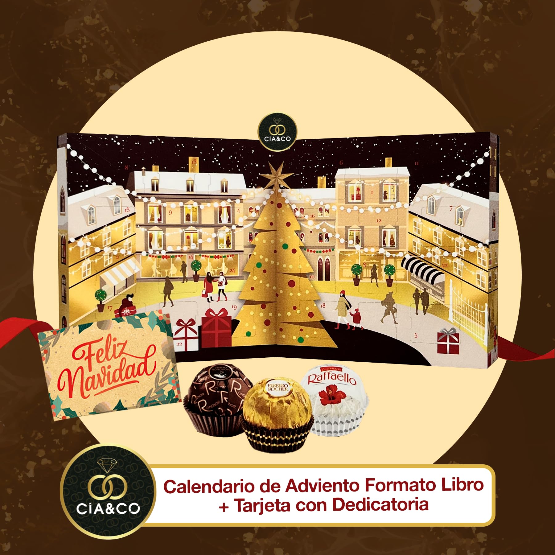 FERRERO COLLECTION Calendario de Adviento 2025 24 Bombones Gourmet 271 g Edición Premium Navideña