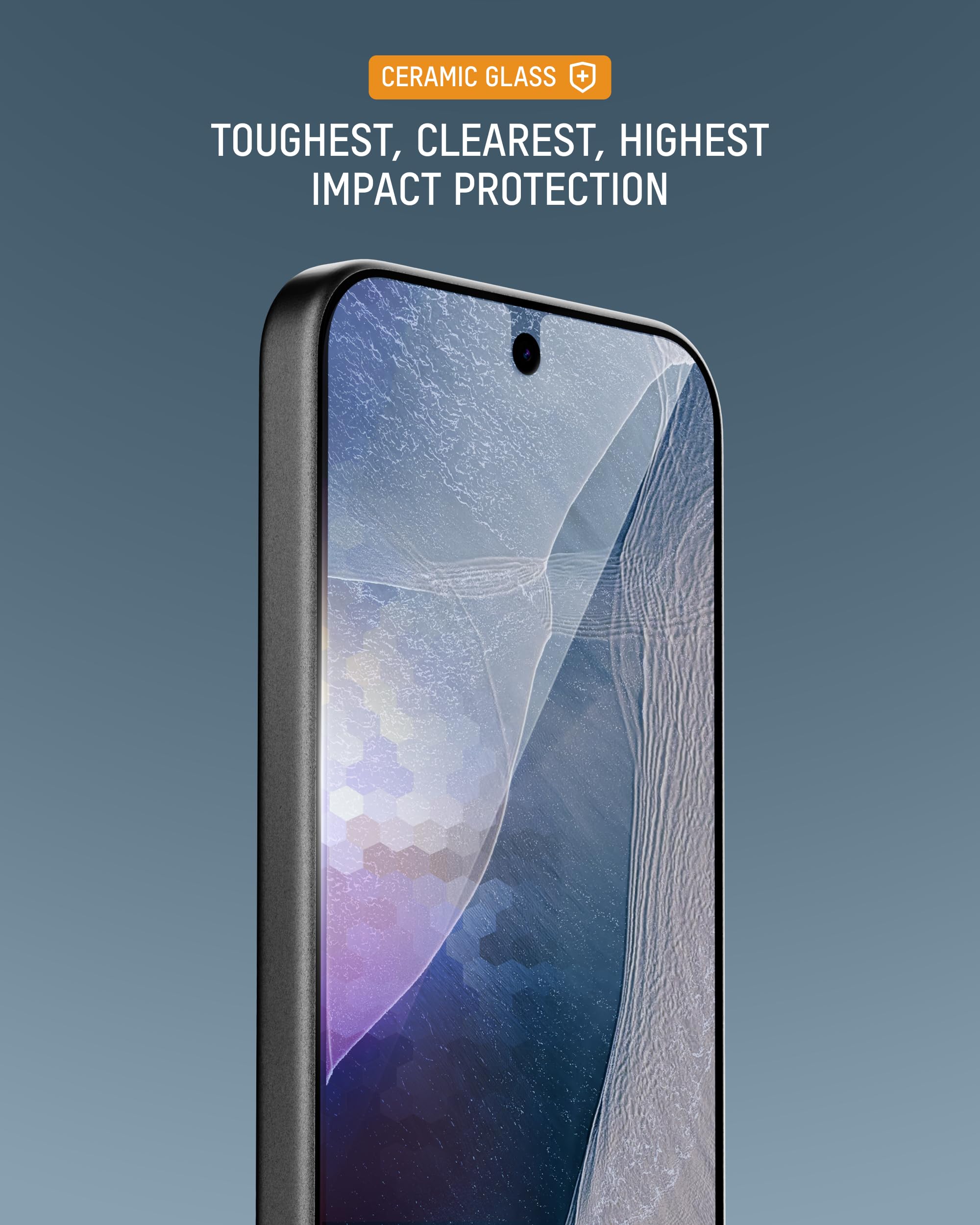 Mous Protector de Pantalla de Cerámica para Pixel 11 Pro XL, Irrompible, Instalación Fácil, Transparente