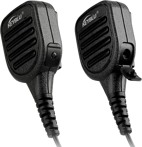 Miniatura 3 de KEYBLU Micrófono de altavoz de hombro impermeable de 2 pines, micrófono de radio bidireccional con conector de audio de 0.138in compatible con