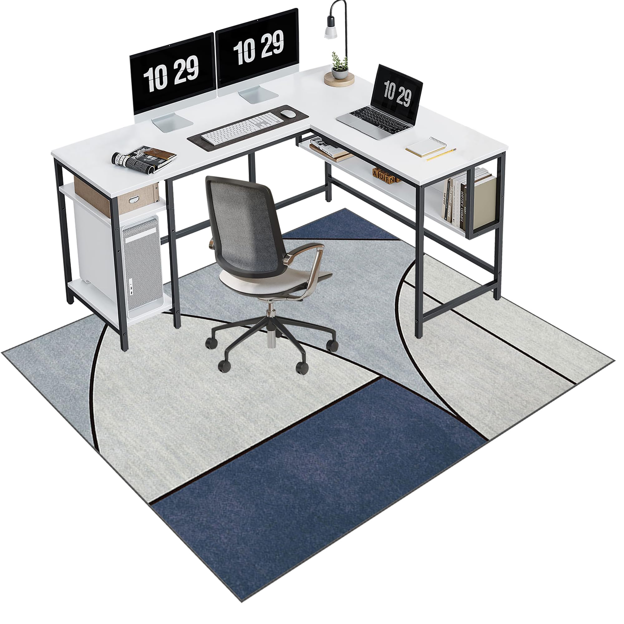 EYKWKB 150 x 180 cm Floor Protector for Rolling Chair Heavy Duty Office Chair Mat for Hard Floors Gaming Chair Mat Chair Mats for Carpeted Floors Durable Floor Protection Mat