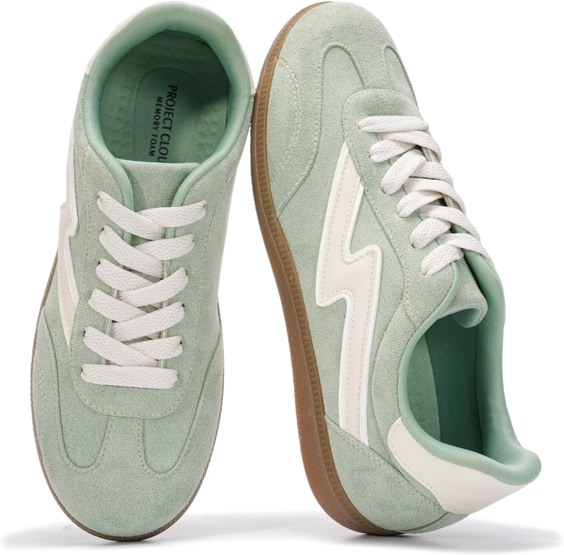 Project Cloud Sneakers for Women - Lace-Up Shoes for Women Trendy Women Sneakers with Memory Foam Insole Women's Fashion Sneakers Non-Slip Womens Shoes (Irita)