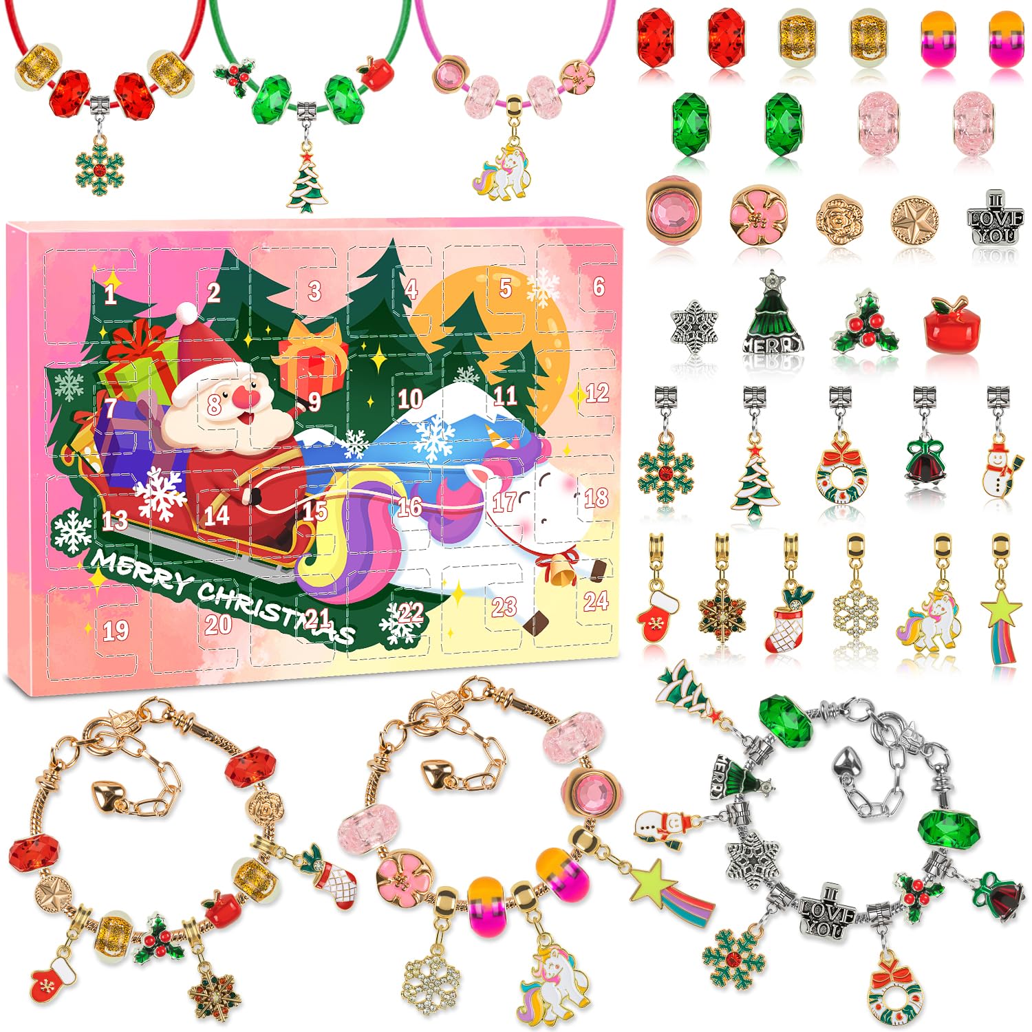Snapklik.com : Christmas Advent Calendar 2024 Girls 24 Days Chirstmas ...