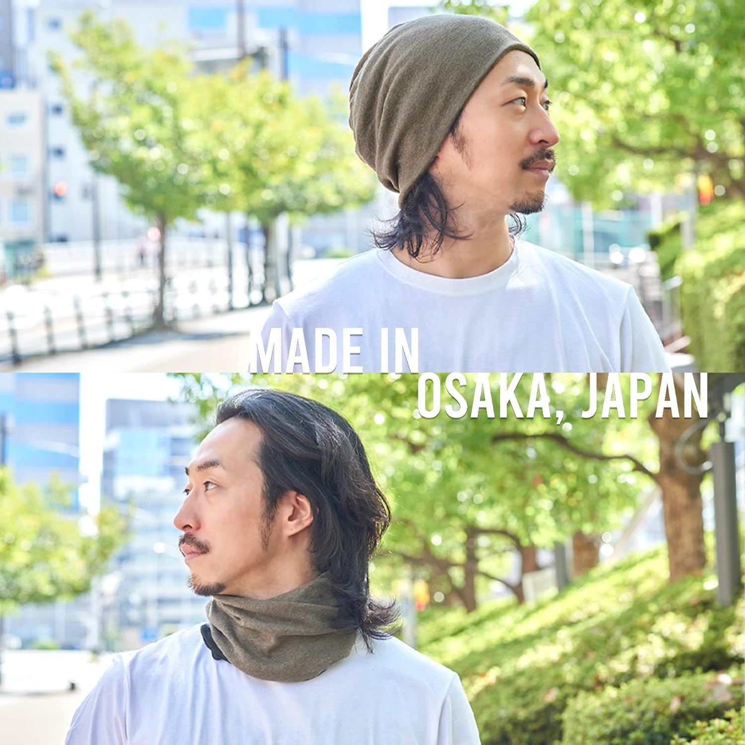 CHARM Mens Organic Cotton Neck Gaiter - Headband Beanie Chemo Hat Hairband Ear Warmer - Image 4