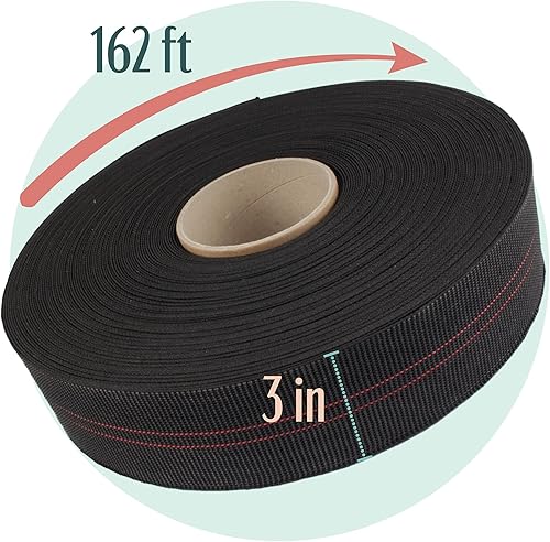 Miniatura 9 de BambooMN Correa elástica de látex de dos pulgadas para reparación de sillas - Rollo de 40 pies