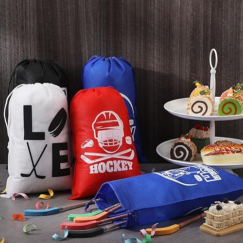 Miniatura 5 de 36 Pcs Hockey Gift Bags Drawstring Bags Hockey Party Favors for Hockey Themed Sport Party Celebration Activities