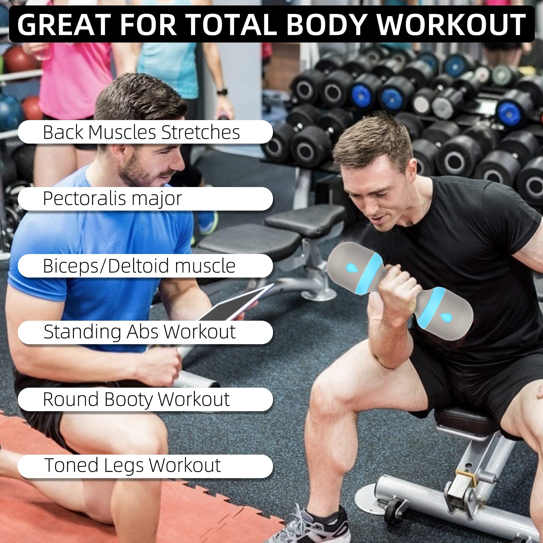 Manubrio In Vinile Da 1,5 Kg - UpForm 1,5 Kg | Barre E Pesi  Manubri  Manubri Fitness Black Week - Foto 8