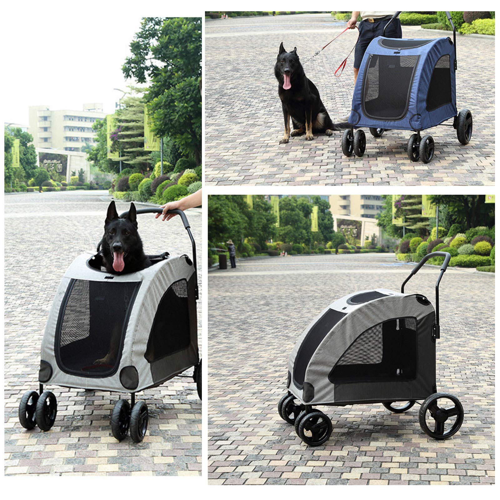 Amazon.co.jp: ペットカート 折りたたみペットカート 中型犬 大型犬