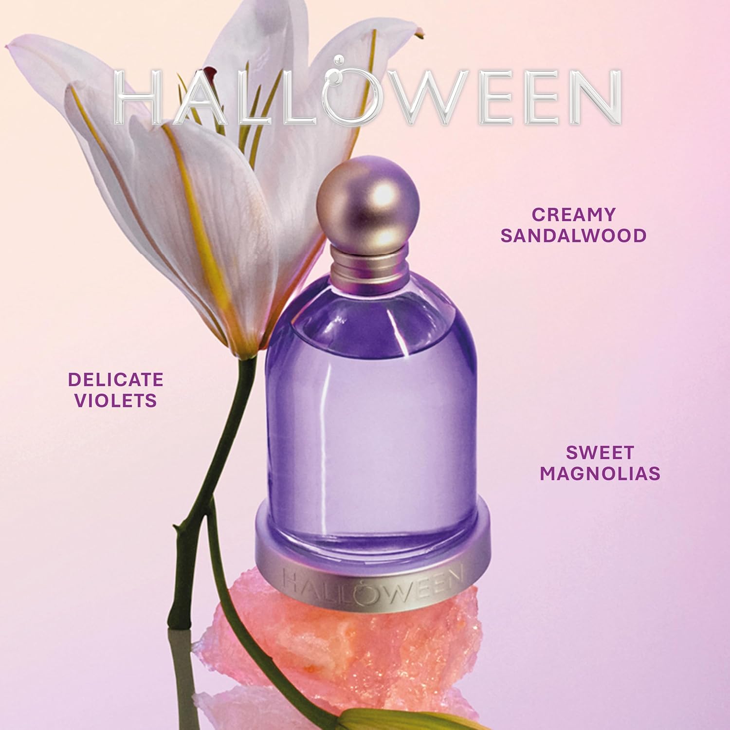 Halloween Eau De Toilette for Women. Floral, Marine Long Lasting Fragrance with Notes of Violet, Magnolia and Pepper