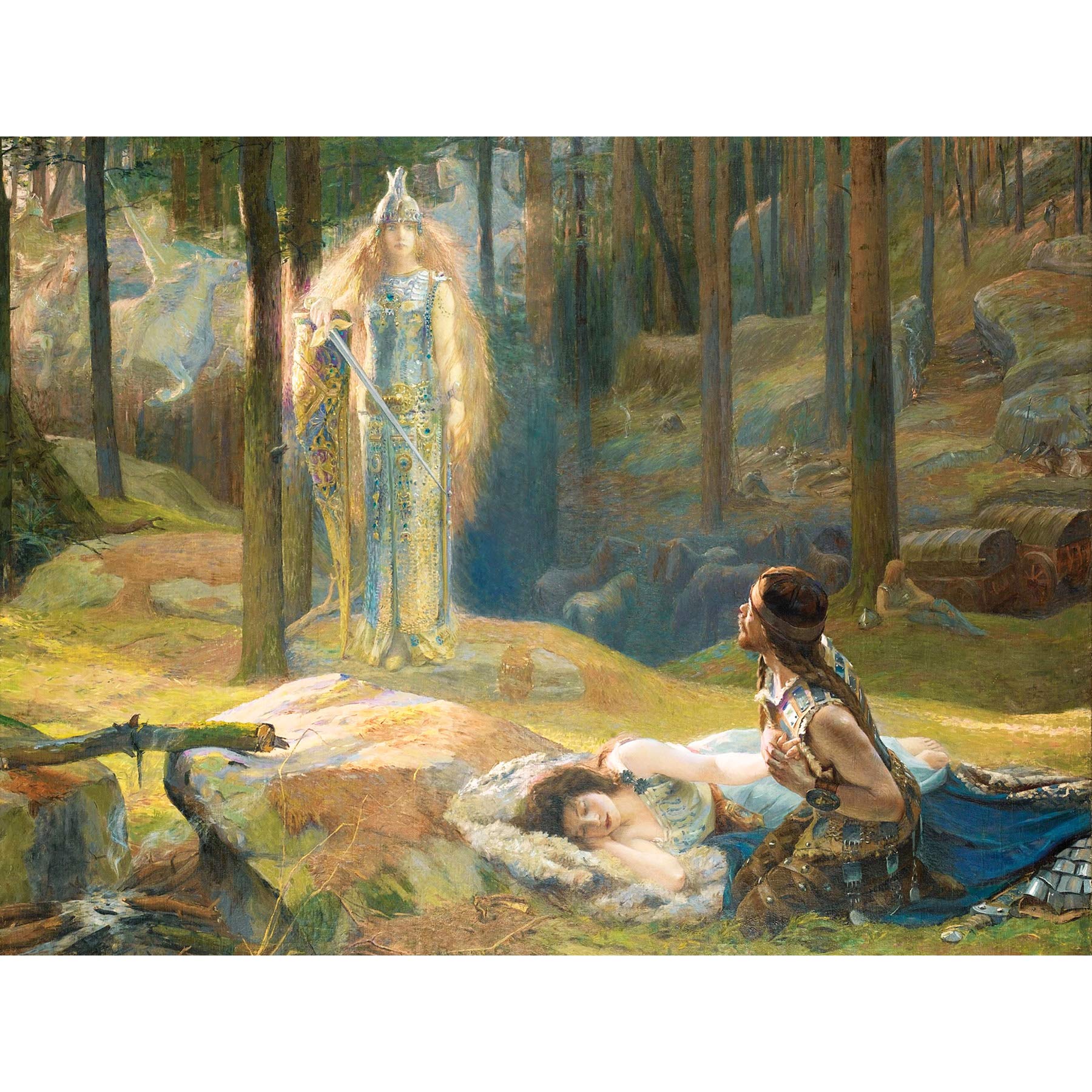 Artery8 Bussiere Revelation Valkyrie Ring Cycle Painting Large Wall Art Poster Print Thick Paper 18X24 Inch