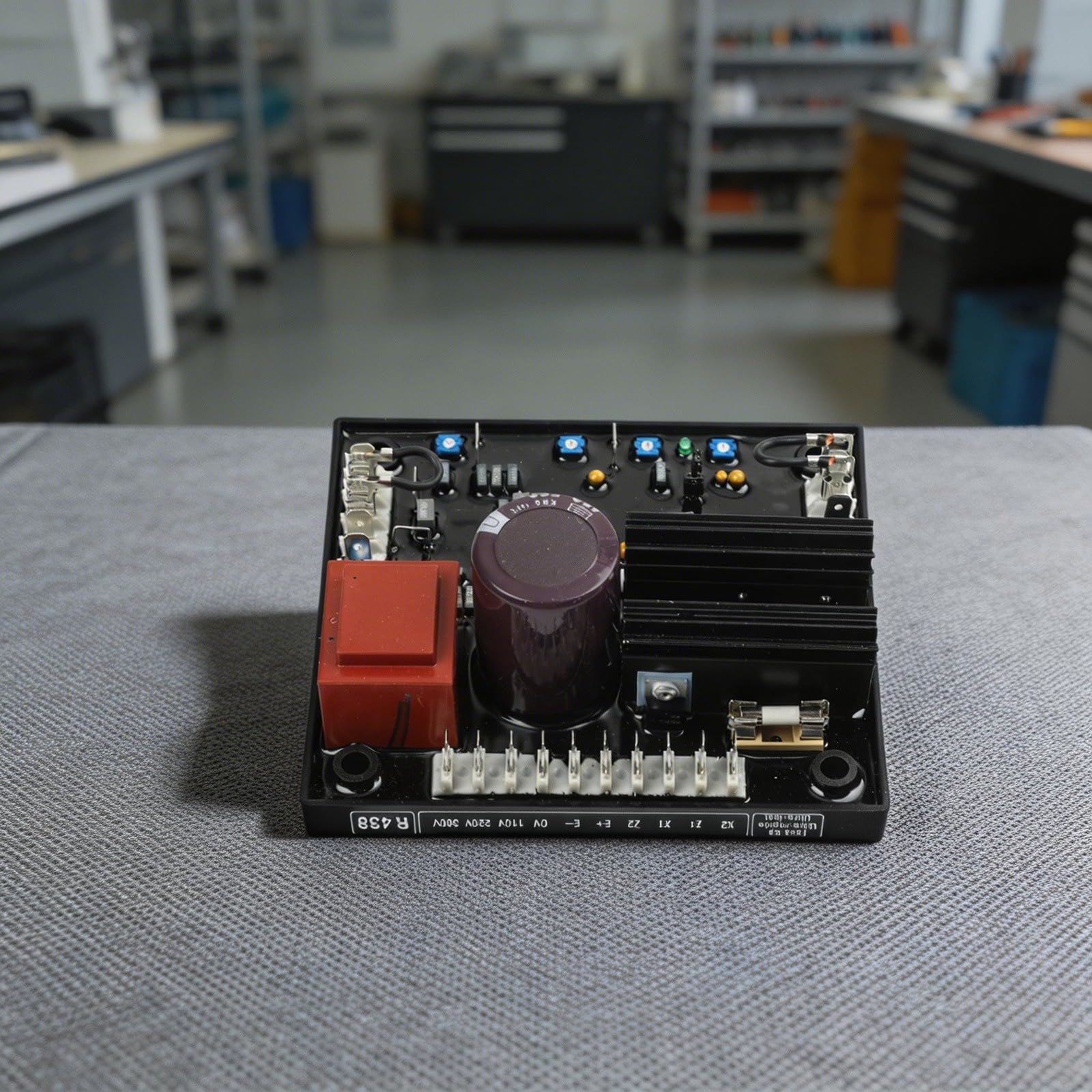 Avr R438 Regulador de voltaje automático Pcb para generador Leroy Somer, compatible con Arep o PMG, se adapta a la serie 1000/3000, negro, para equipos de energía industrial