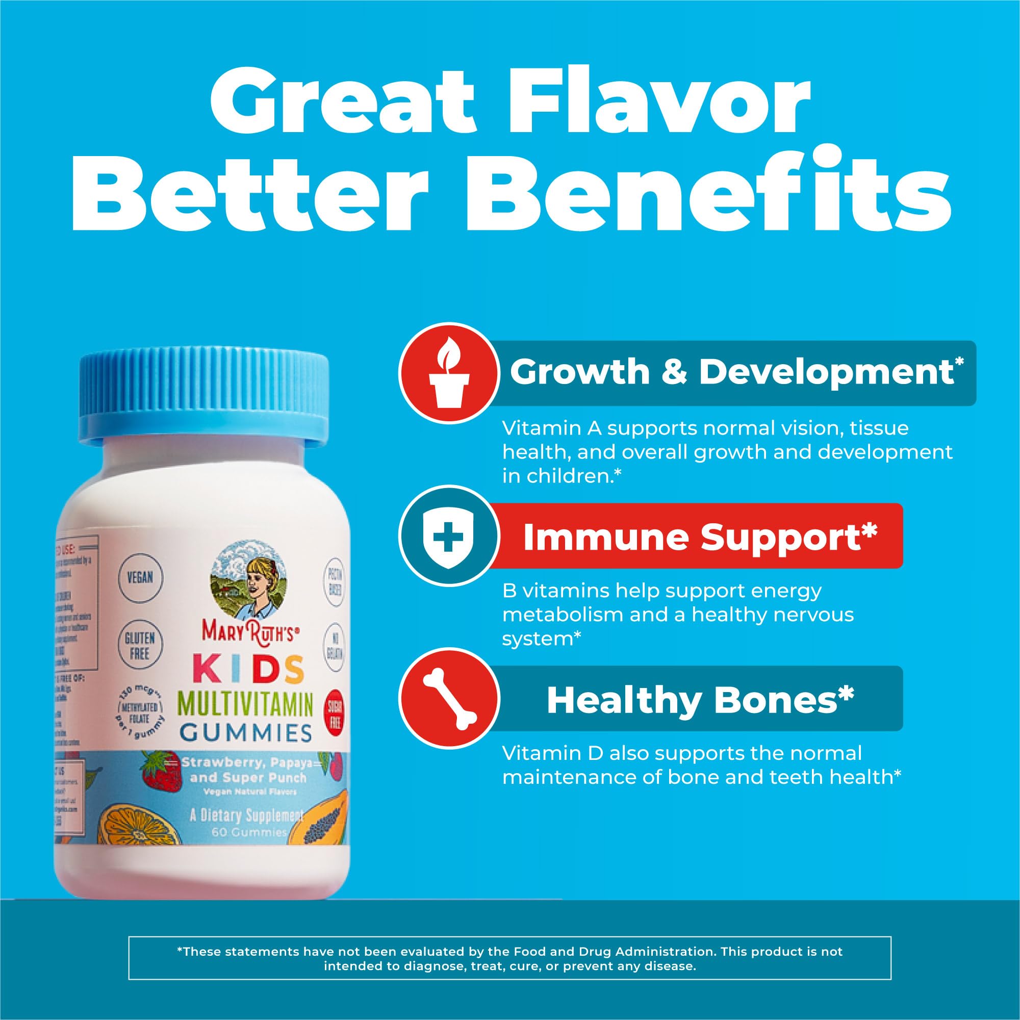MARYRUTH'S Kids Multivitamin Gummies, Sugar Free, 2 Month Supply, Ages 4+ — Amazon image 5