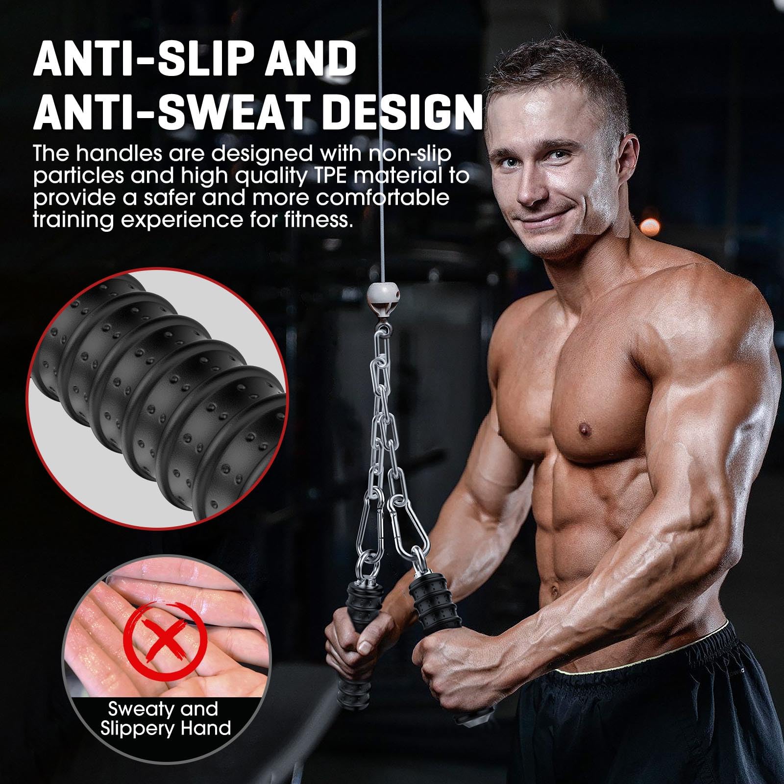 Lat Pulldown Bar Attachments For Pulley Cable Machine Single D