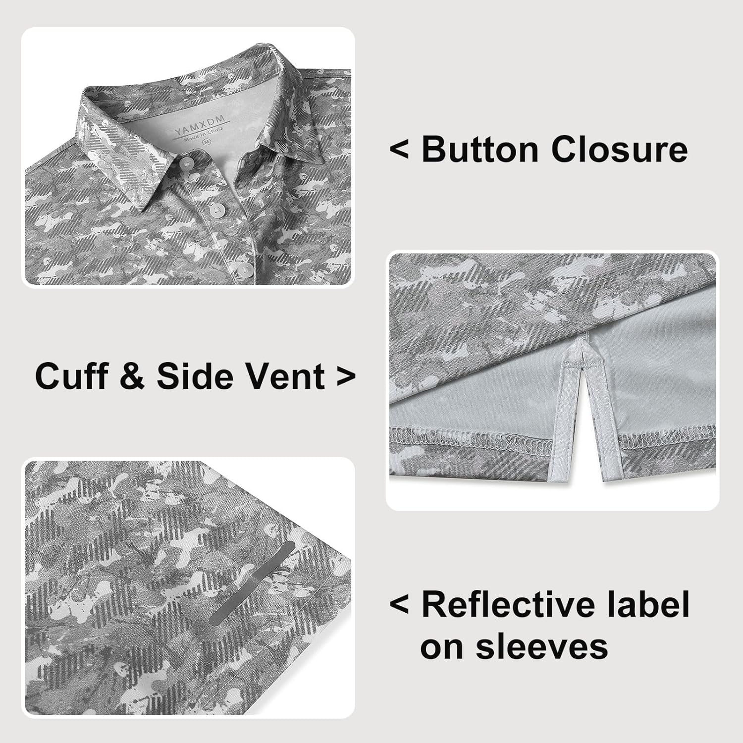 Golf Shirts for Men - Moisture Wicking Short Sleeve Performance Sport Casual Striped Collared Mens Polo Shirt - Image 4