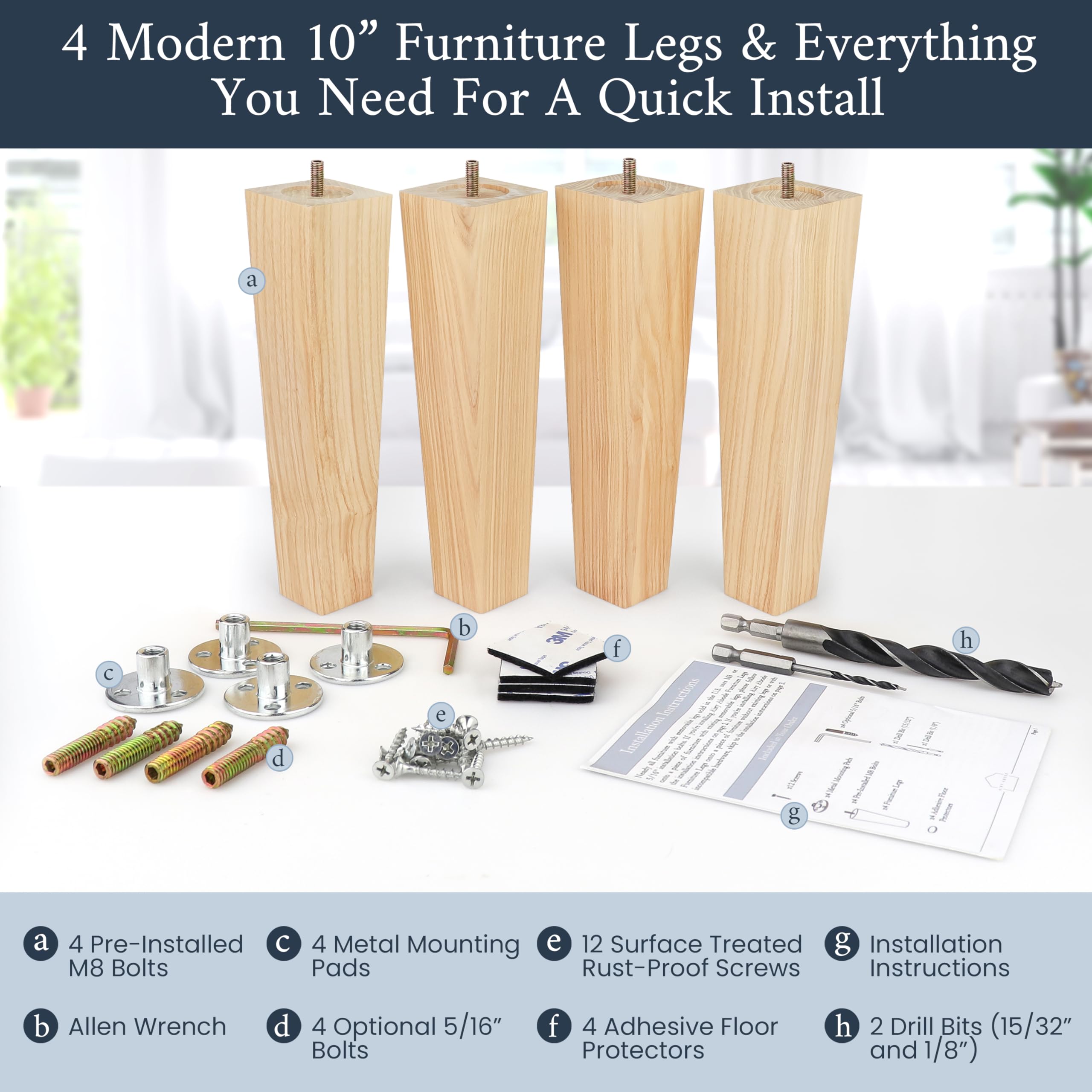 Premium Square Furniture Legs Furniture Feet For Couch