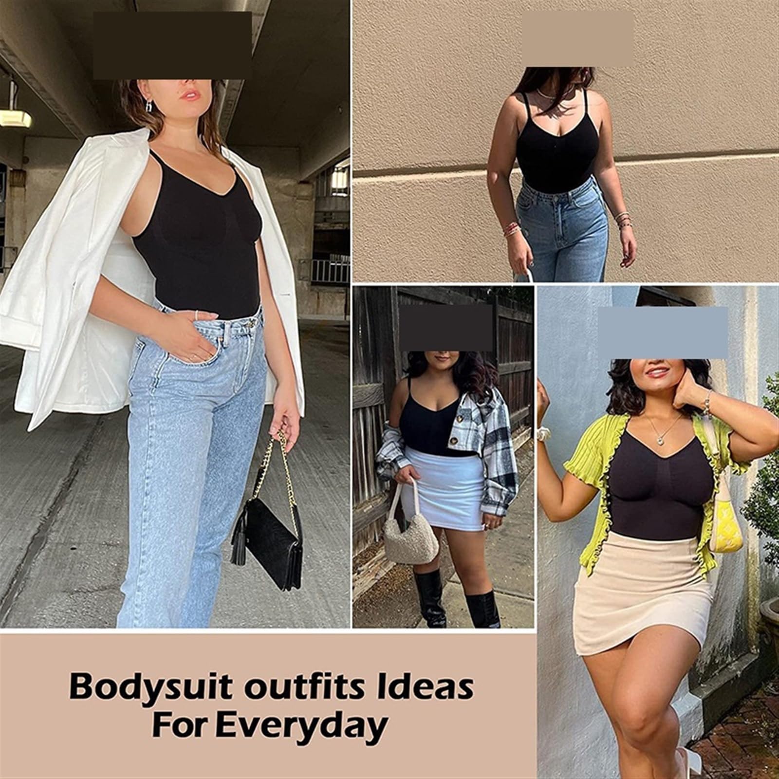 MOCHAMIK Body Shapewear dla kobiet Stringi wyszczuplają brzuch, bezszwowe bluzki z odkrytymi plecami