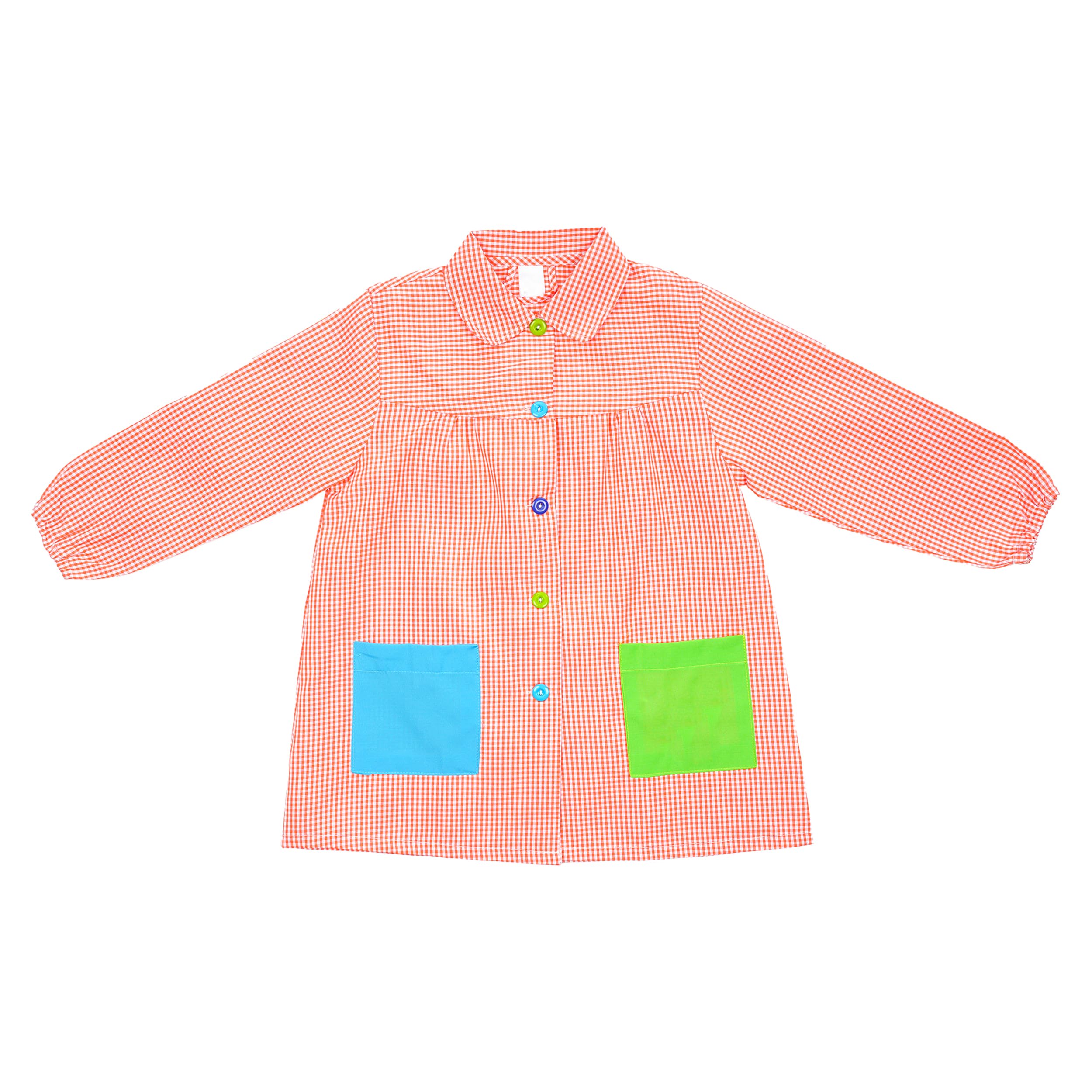 Etrexonline Babi Escolar Infantil Cómodo Con Botones Prácticos Bata para Guardería y Colegio - Ideal para Niños y Niñas con Dos Bolsillos y Puños Ajustados