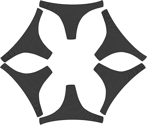 Vista 4 de Elacucos - Juego de 6 tangas de algodón transpirables para mujer