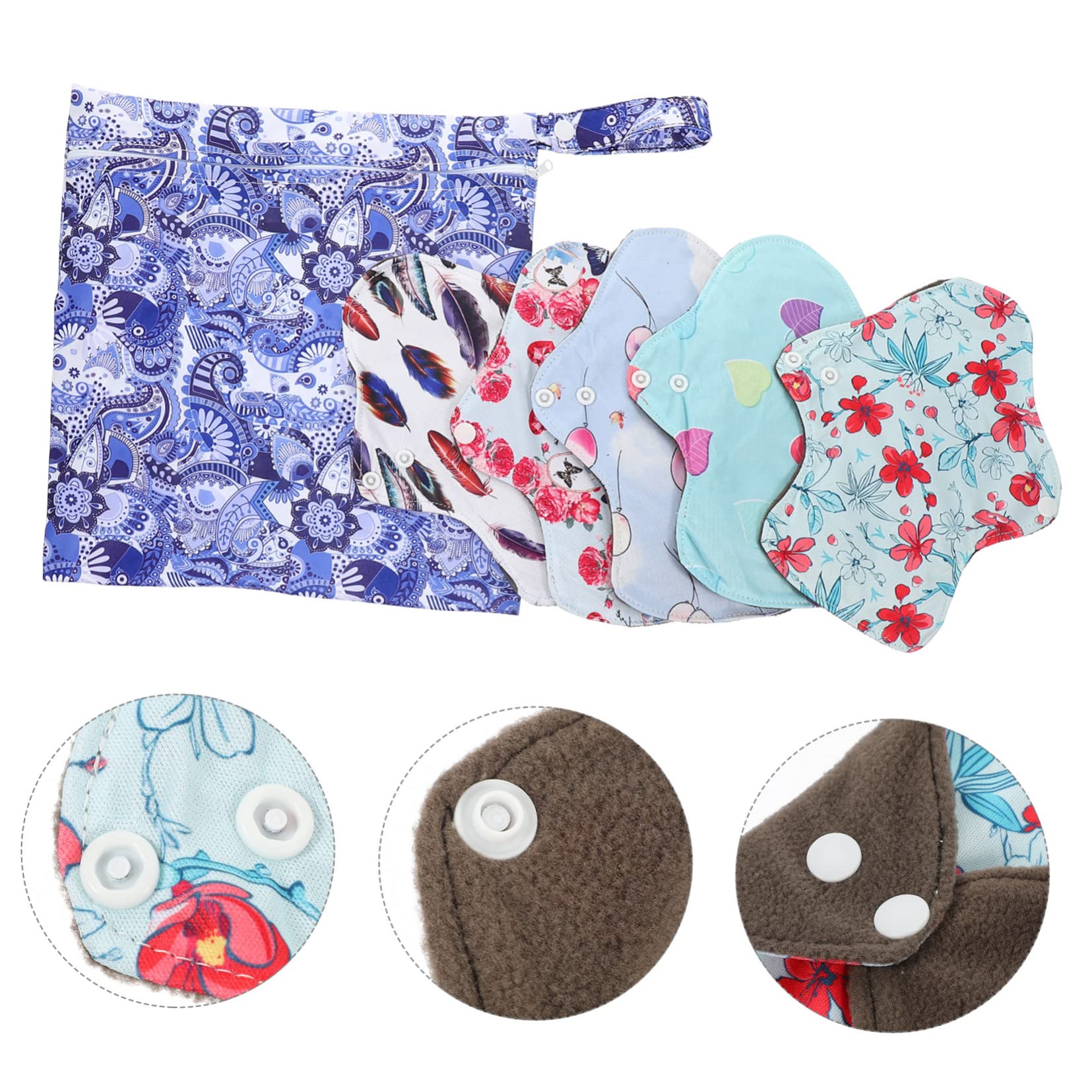 GLEAVI 3sätze Wiederverwendbaren Menstruationsbinden Hautfreundliche Und Atmungsaktive Slipeinlagen Für Saugfähige Hygienische Pads Für Menstruation Für Und Alltag