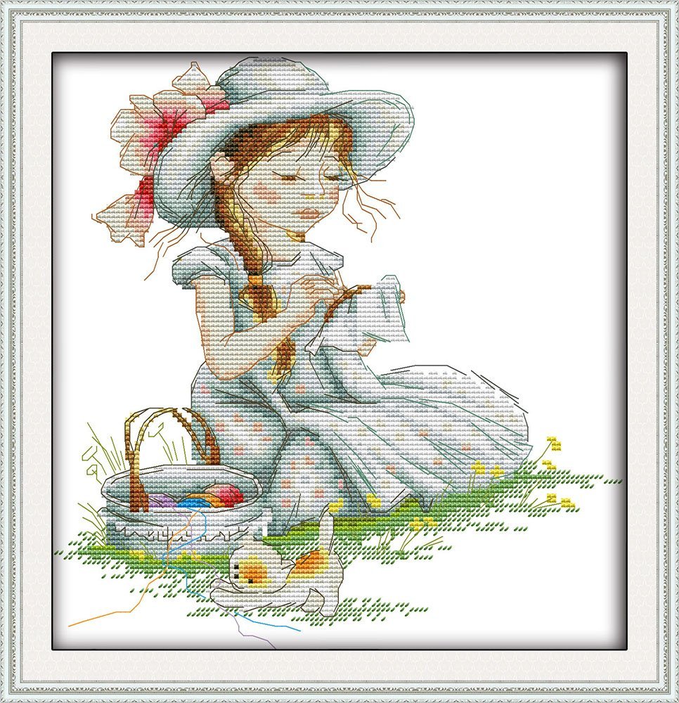 Kit Broderie Point De Croix - Ava - Capitaine Ourson