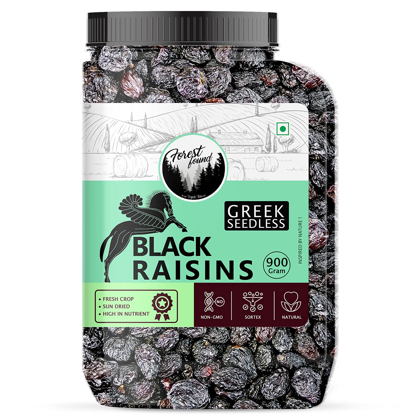 Forest Found Greek Seedless Black Raisins (900 Gm) | Dried Kishmish Without Seeds, Dry Grapes| Kali Kismis Dry Fruits | Kali Darakh (B093PQKSFT) Amazon Price History, Amazon Price Tracker