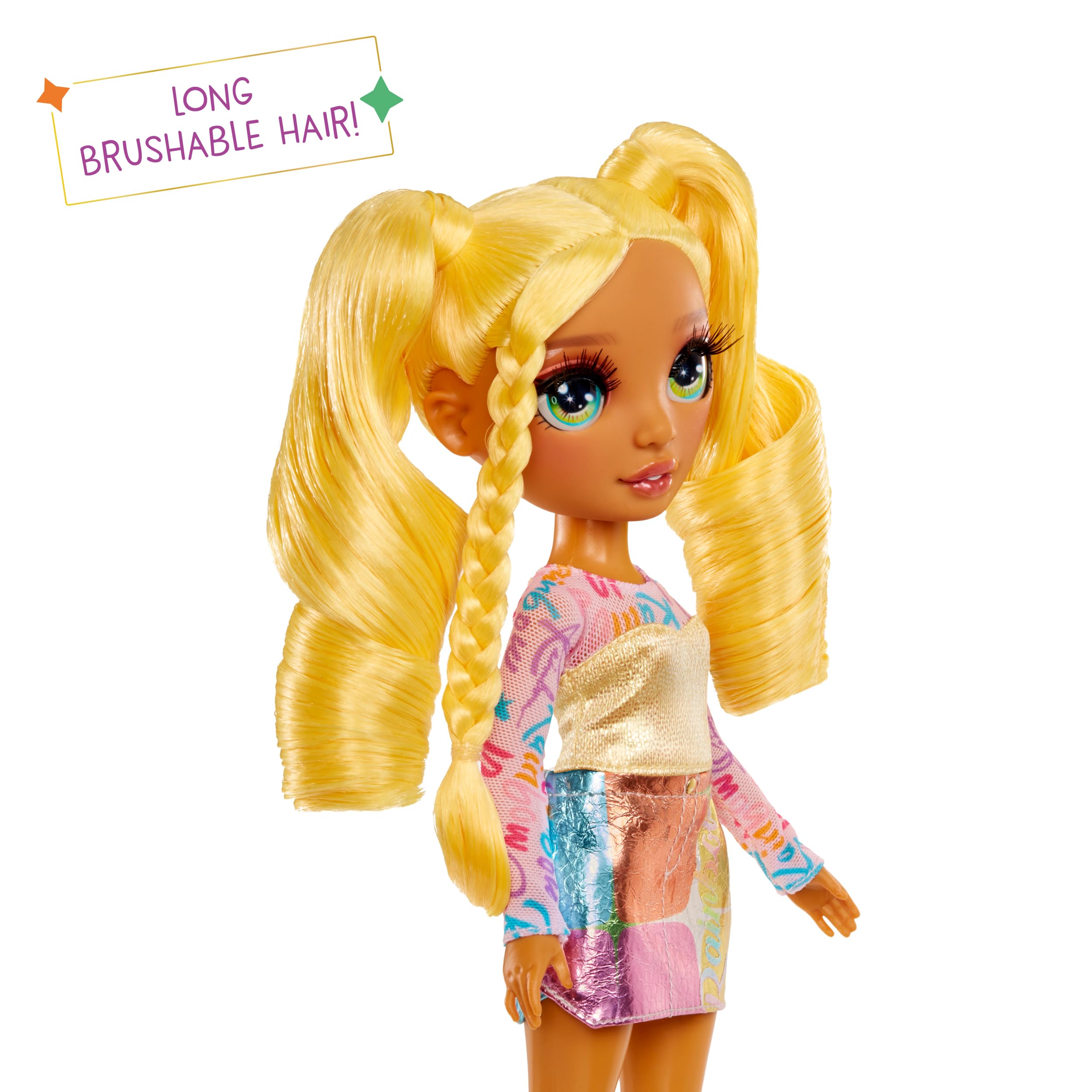Rainbow High My Fashion Style Doll, Sunny, 28cm Yellow Fashion Doll with Statement Outfit and Stylish Handbag, Play, Posable - Image 4