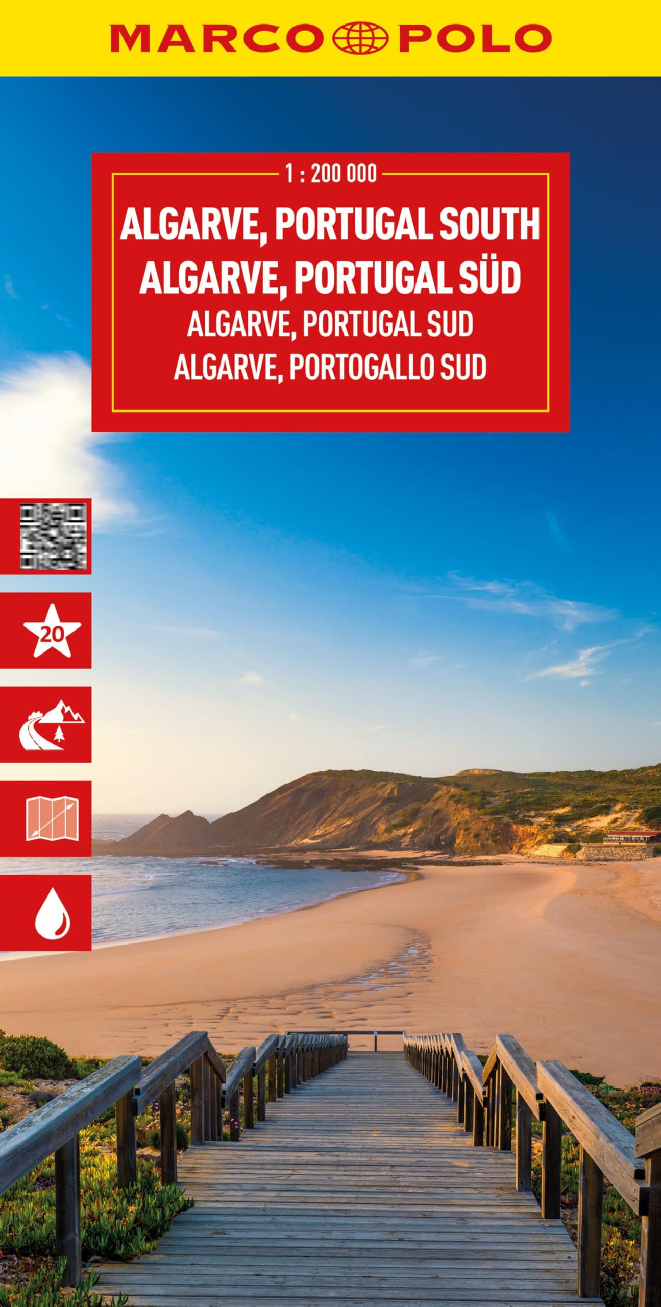 Marco Polo Algarve, Portugal South Travel Map: Detailed Road Map for Road Trips with Top Sights and Scenic Routes (Folded Map) (Marco Polo Maps)