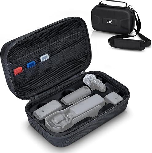 Funda rígida OSMO Pocket 3, bolsa de protección portátil de EVA con correa larga de 53.54 pulgadas y 3 fundas para tarjetas MicroSD para DJI OSMO